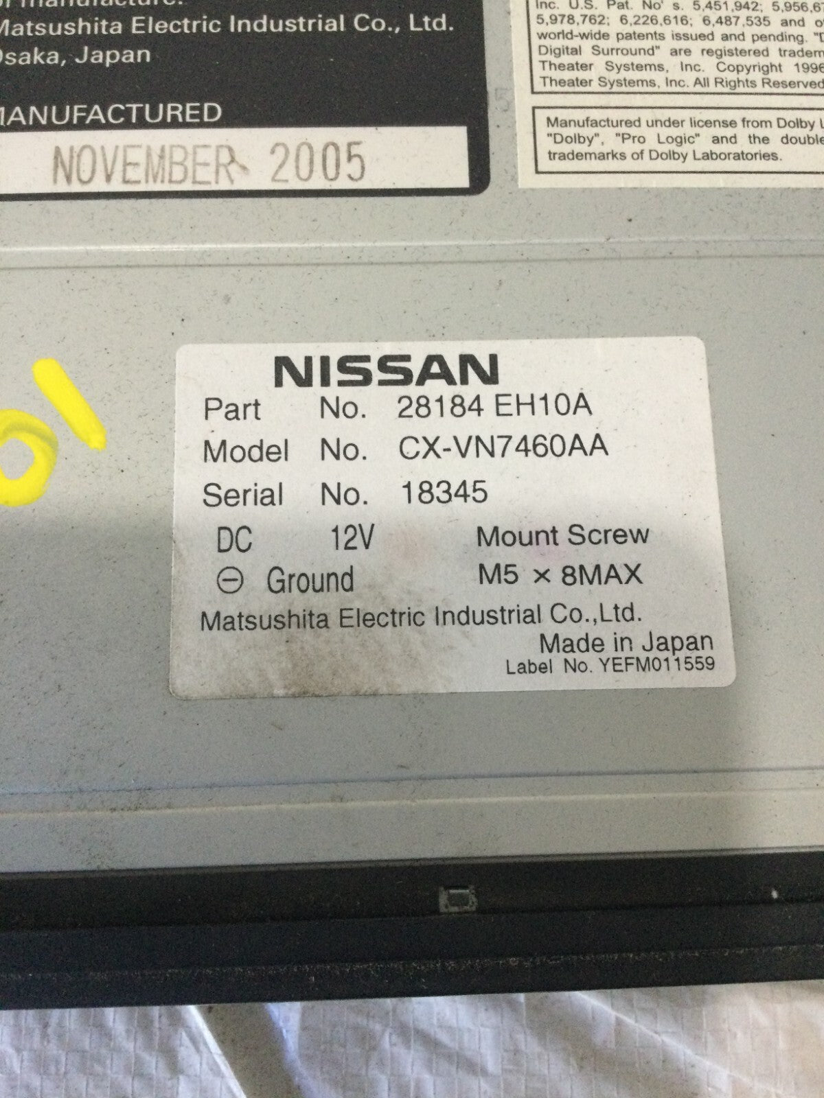 2006-2010 Infiniti M45 Glove Box Mounted Navigation Dvd/Rom Player 28184-EH10A