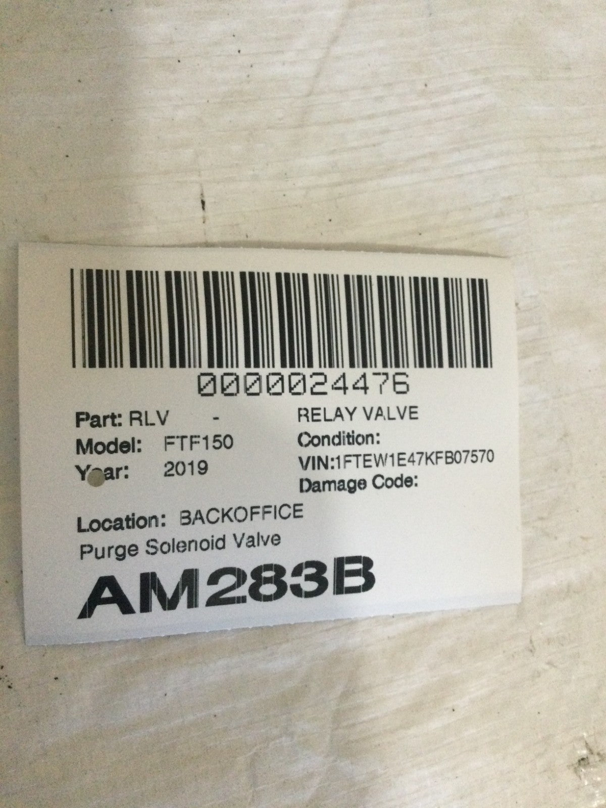 2019 Ford F-150 3.5L Vacuum Valve OEM JL34-9G723-DC