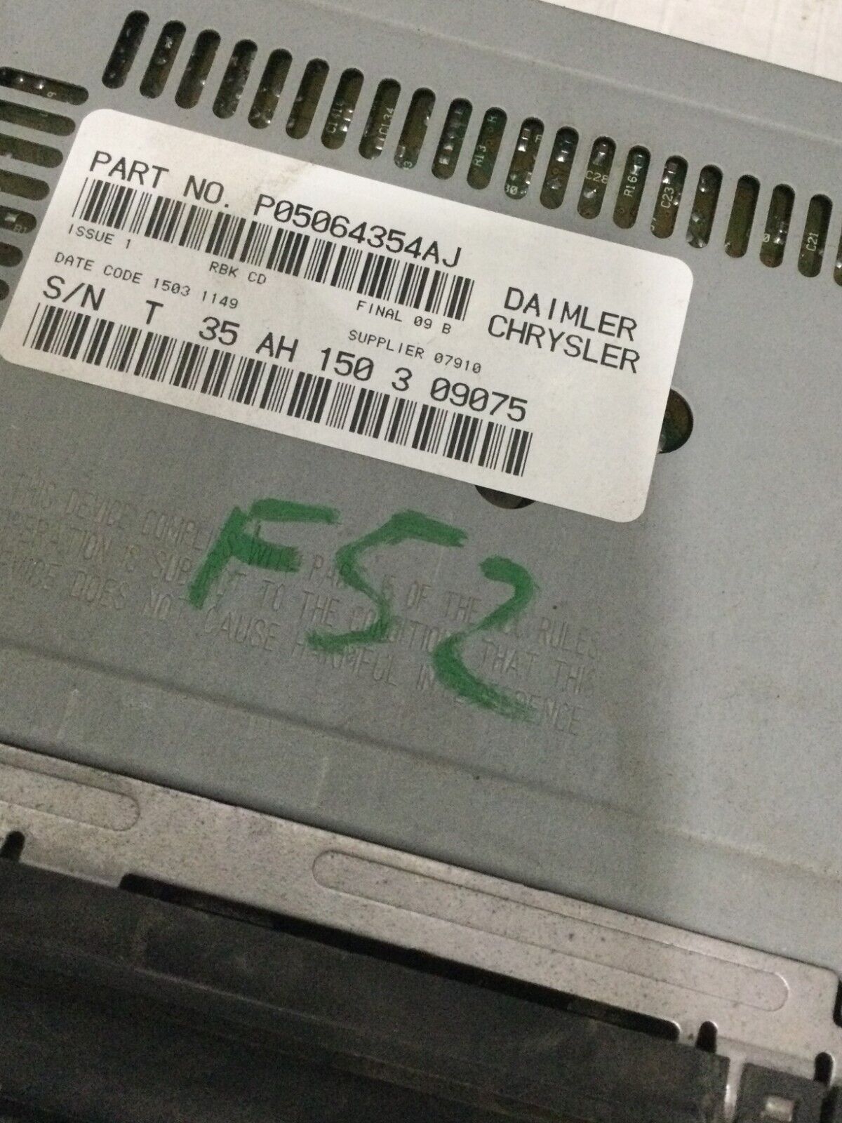 2003-2007 Chrysler Dodge Jeep Ram 2500 P05091556AD OEM Radio CD Player