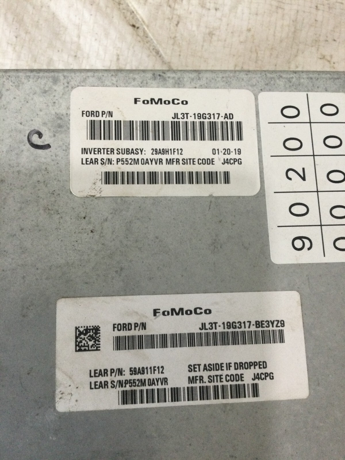2018-2020 Ford F-150 F150 Power Converter Inverter OEM JL3T19G317AD