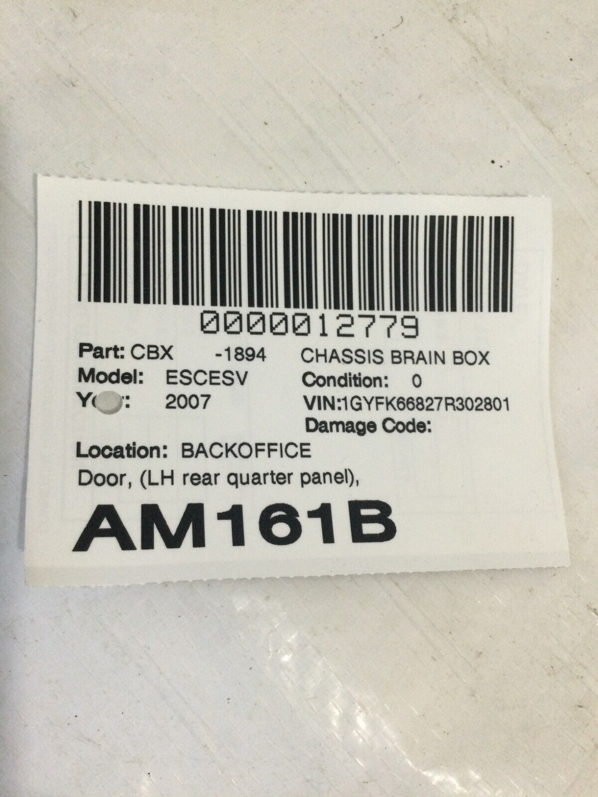 2007-2010 Cadillac Escalade ESV Chassis Brain Box 15912910 OEM