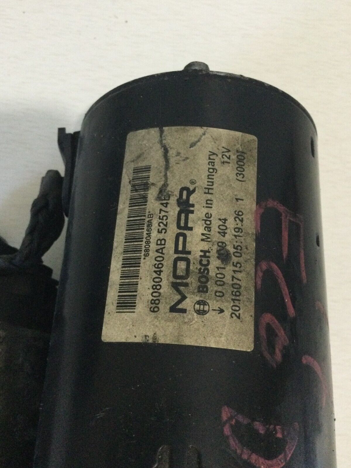 2017 Dodge Ram 1500 Engine Starter Motor OEM  3.0L 68080460AB