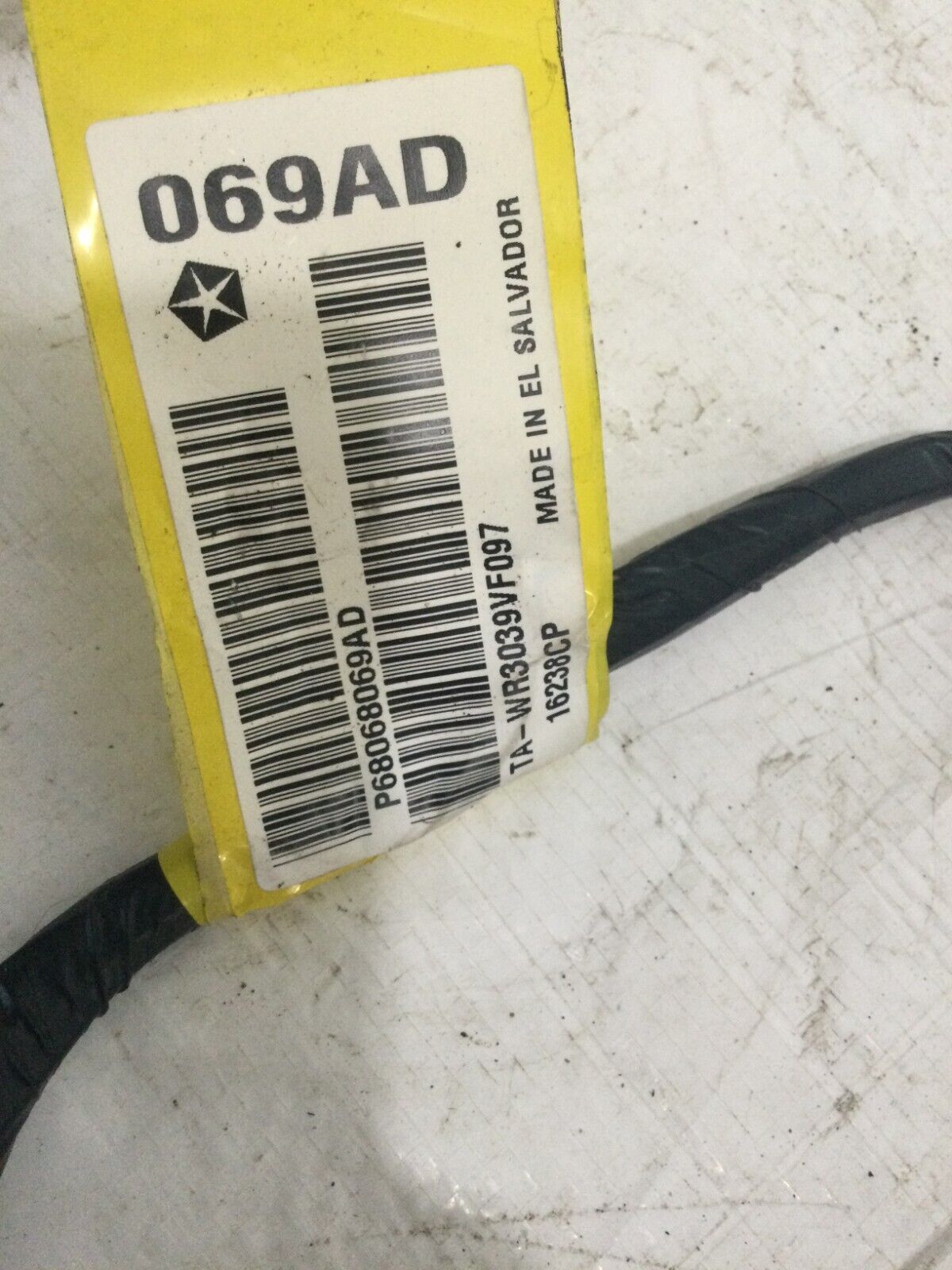 2017 Dodge Grand Caravan Left Rear Sliding Door Wire Harness OEM 68068069AD