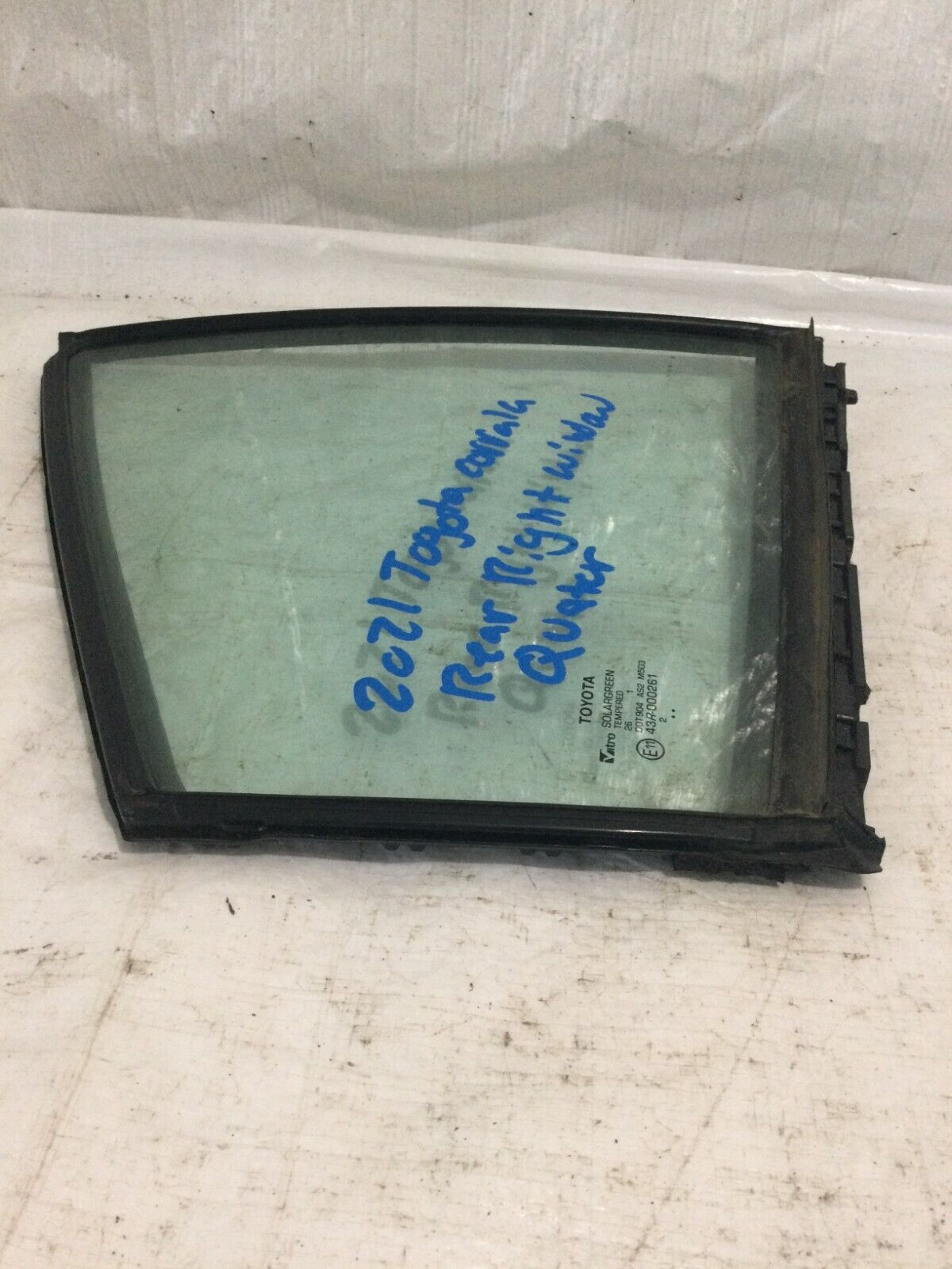2020-2021 Toyota Corolla Rear Right Door Window Vent Glass OEM