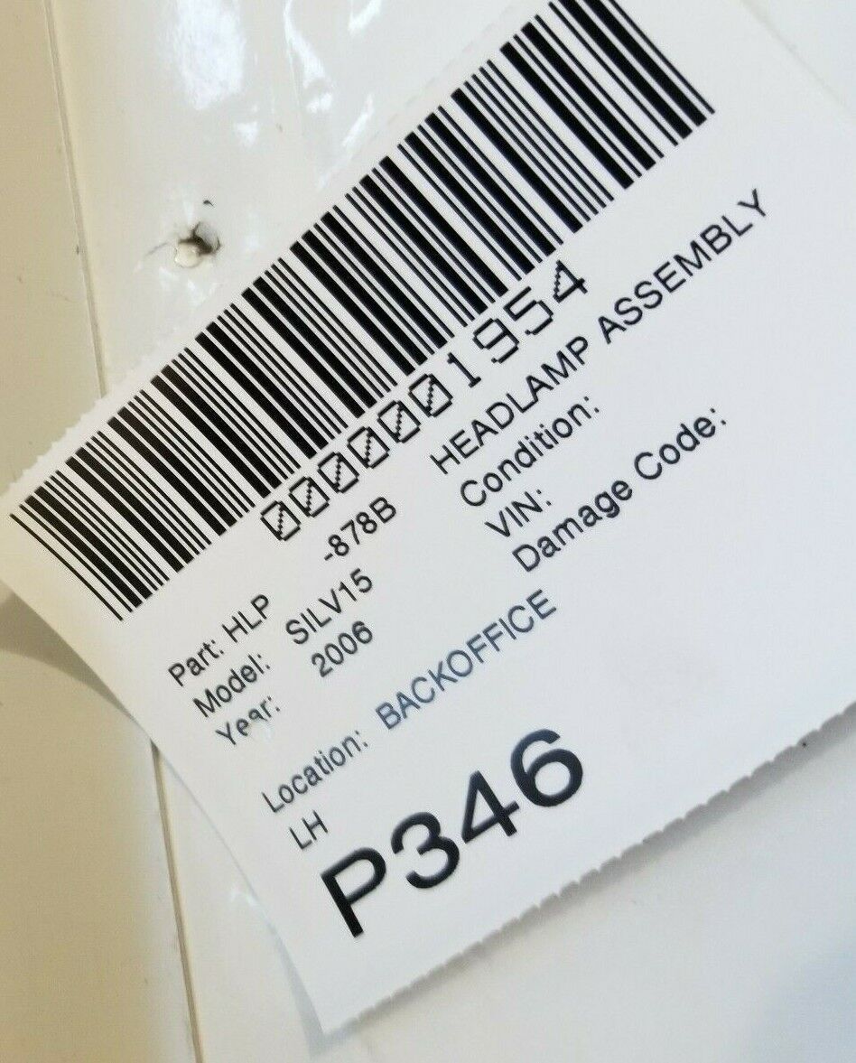 2003-2006 Chevrolet Silverado 1500 Headlight Left Driver Side LH 15183878 OEM