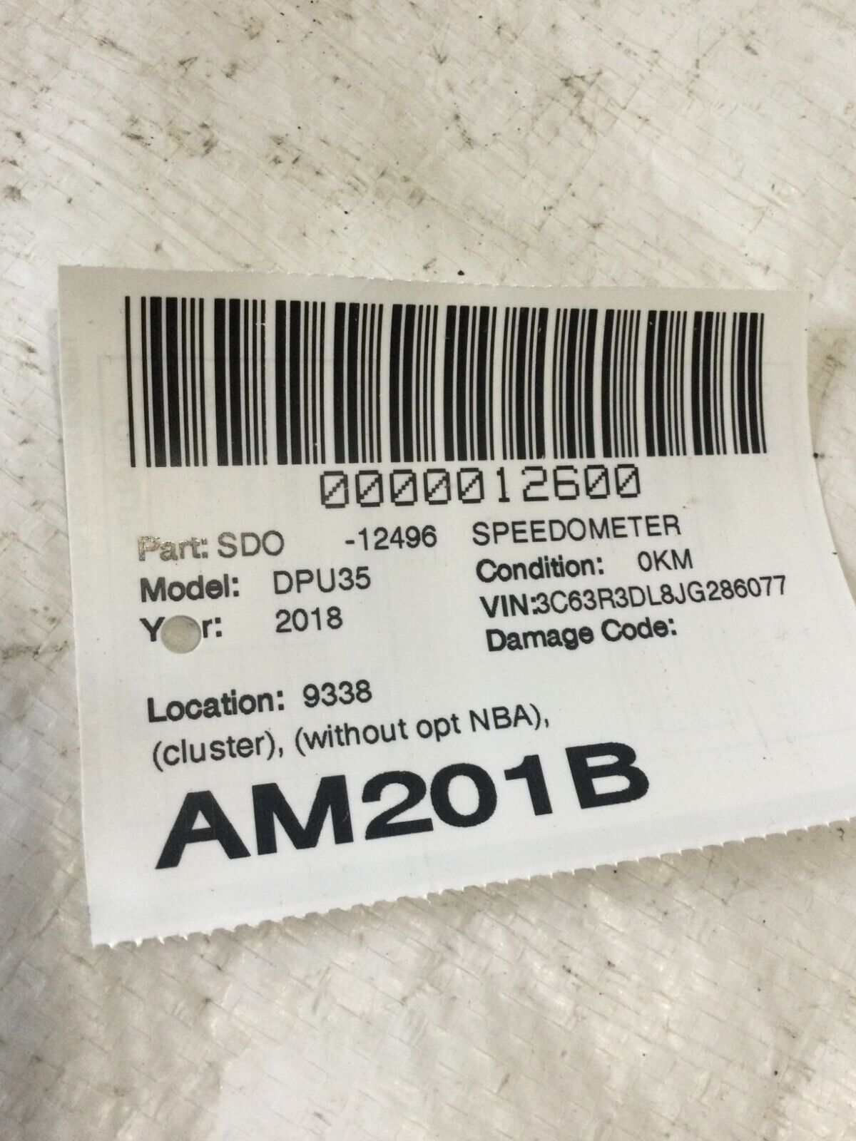 2018 Dodge  Ram 3500 6.7L Diesel Speedometer Cluster KPH P68340677AB OEM