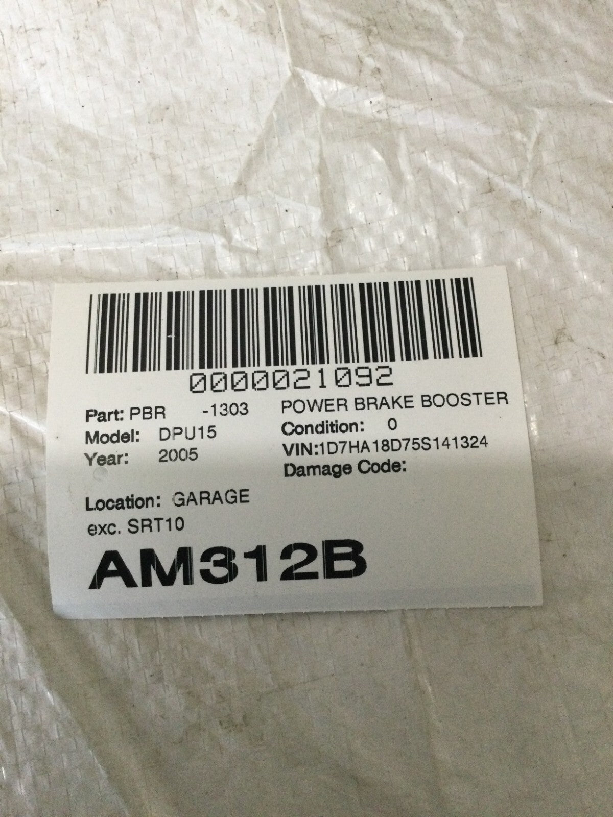 2002-2005 Dodge Ram 1500 Power Brake Booster OEM