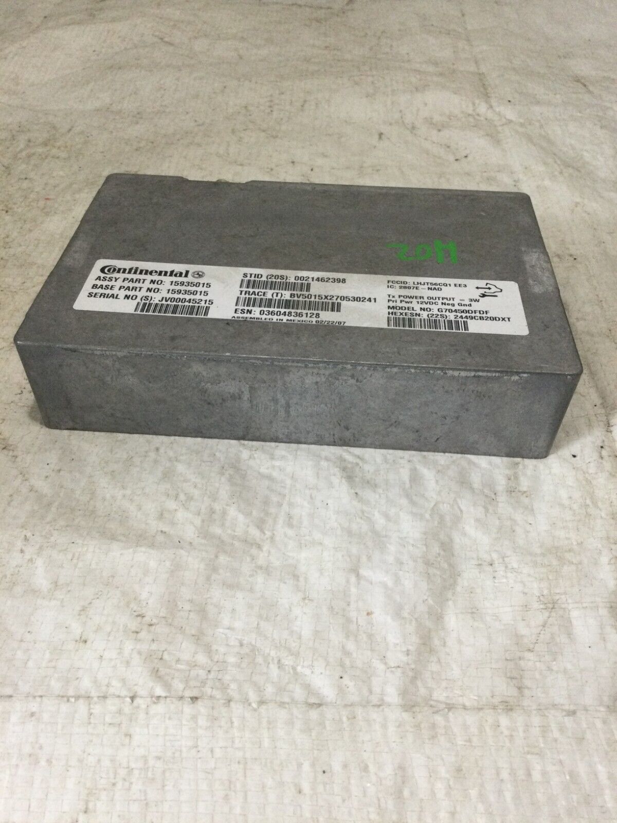 2007-2009 Cdillac Escalade Communication Control Module 15935015 OEM