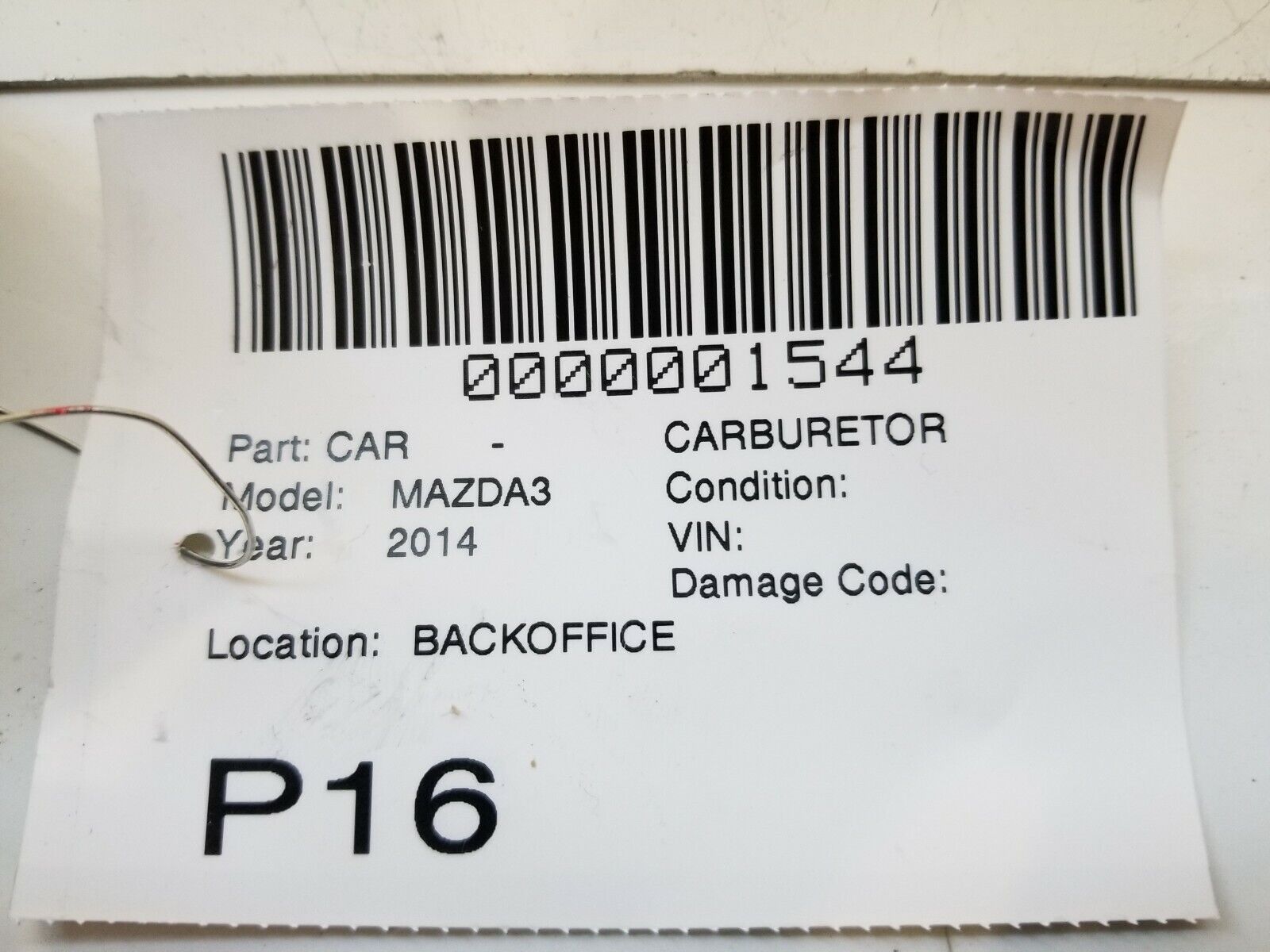 Mazda 3 2014 - 2018 Throttle Body Valve Assembly 2.0L OEM  