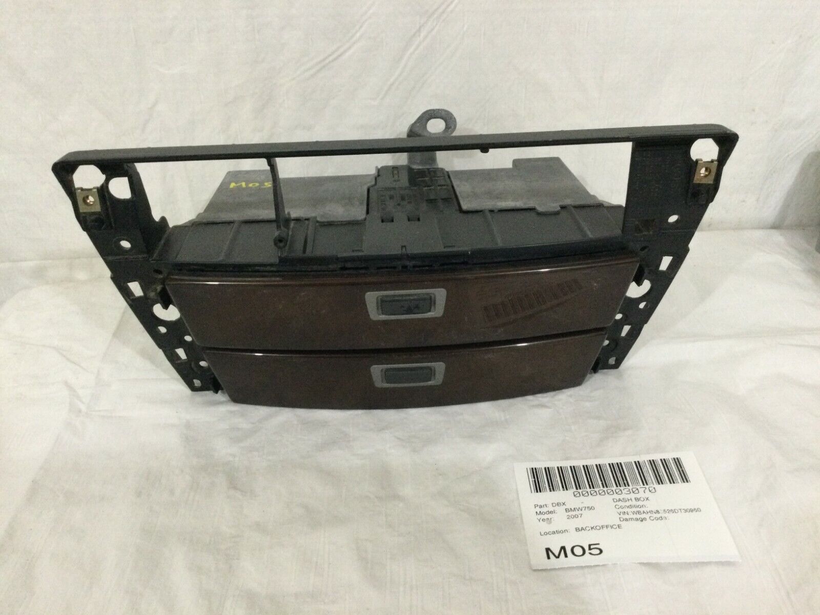 2003-2008 BMW 760LI 750LI Center Dash Storage Bin Tray 8261060 OEM E65 E66