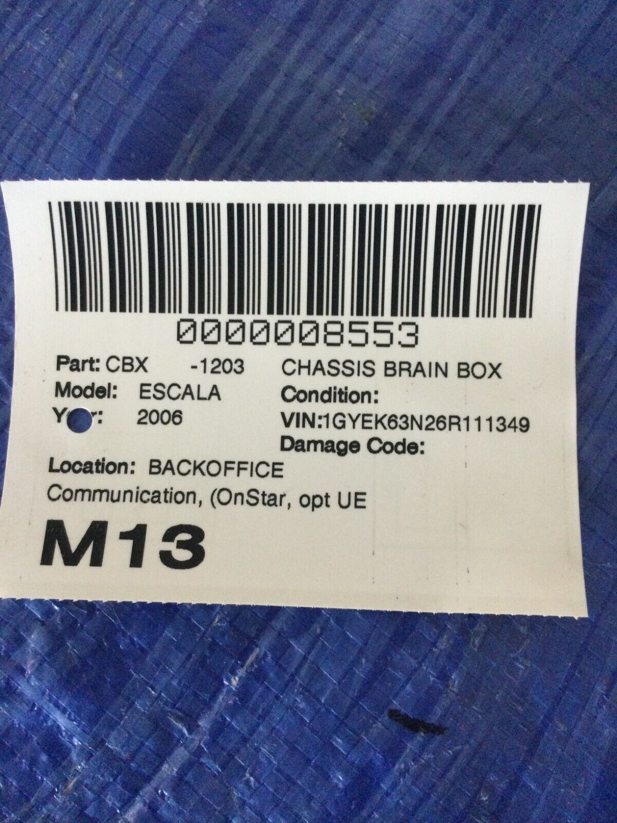 2004-2006 Cadillac Escalade Onstar Communication Control Module  15796432 OEM