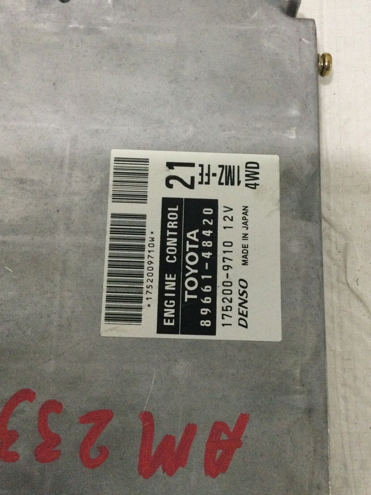 2003 Toyota Highlander  Engine Electronic Control Module ECM  1752009710W OEM