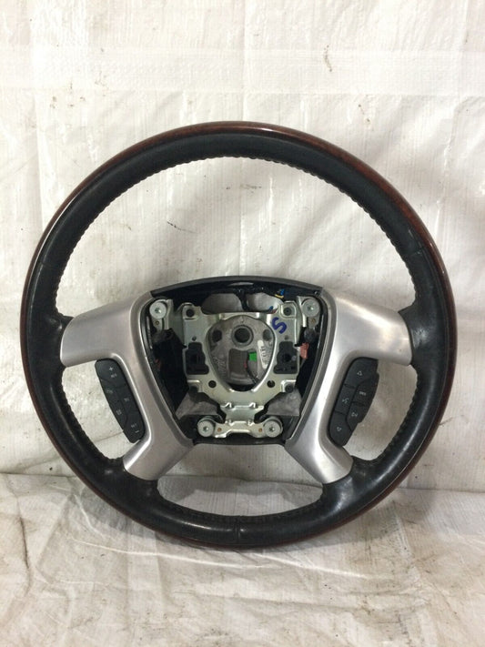 2007 Cadillac Escalade ESV Wood Trim Leather Wheel W/ Switches OEM