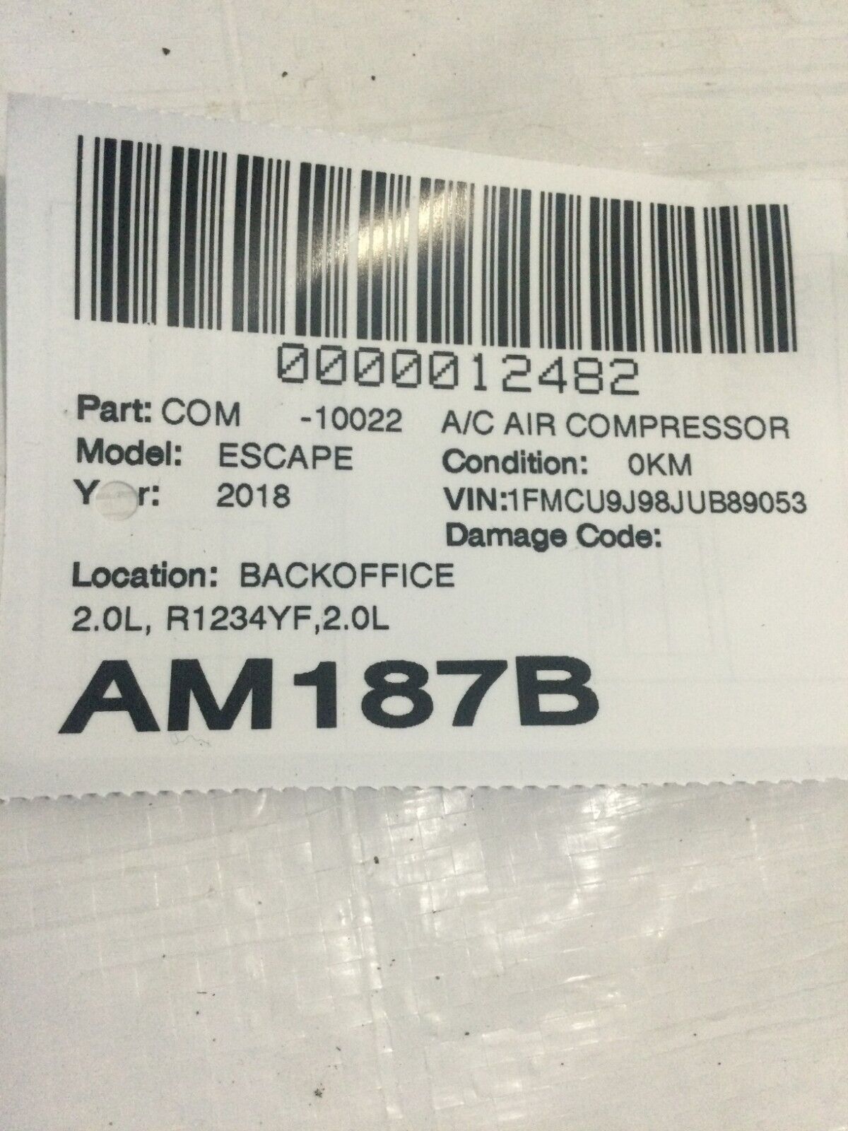 2017-2019 Ford Escape Air Conditioning A/c Ac Compressor OEM 2.0L