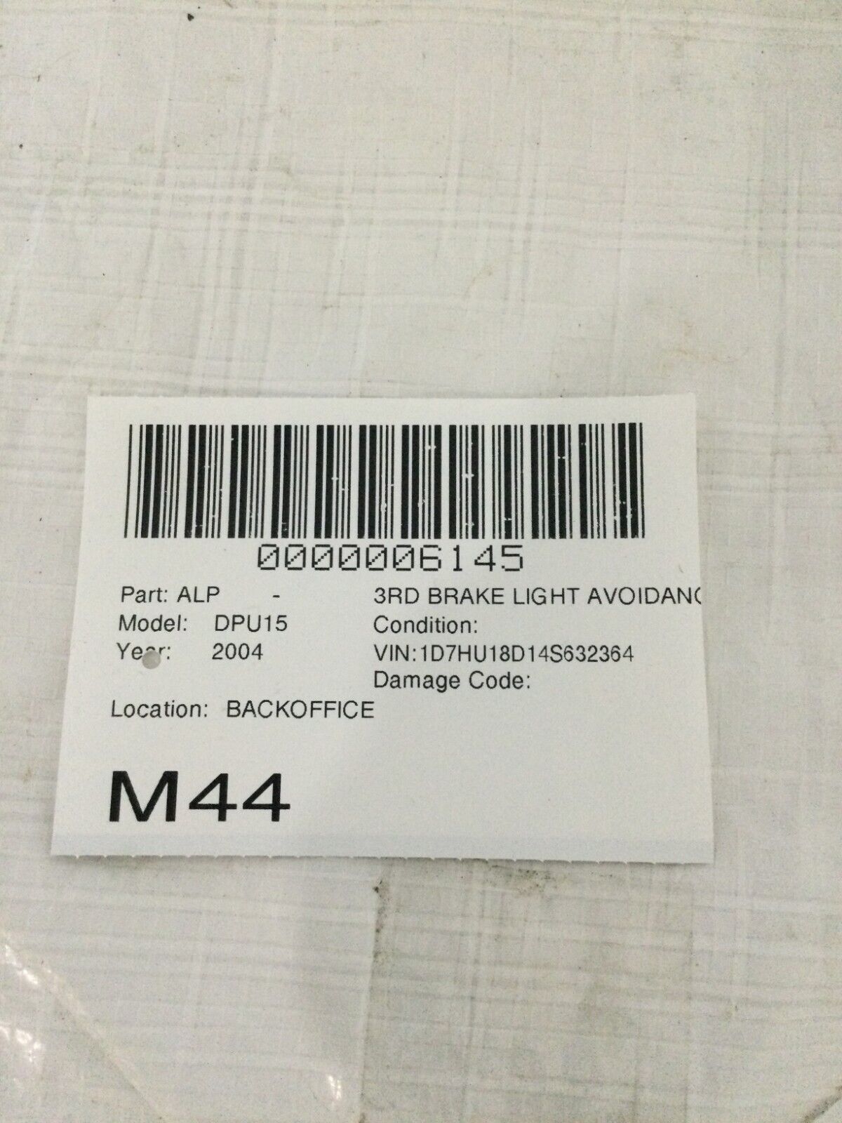 2004 Dodge Ram 1500 3rd Brake Light OEM