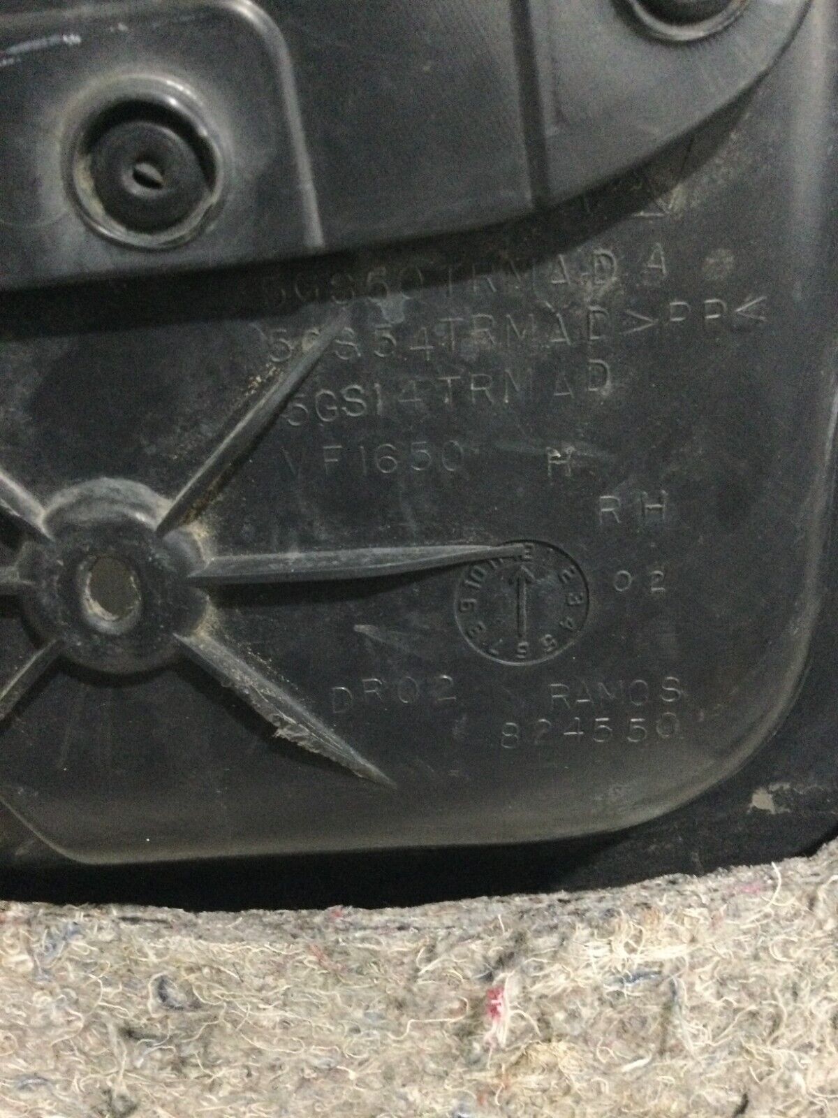 2002-2005 Dodge Ram 1500 Crew Cab Rear Right Passenger Door Trim Panel OEM