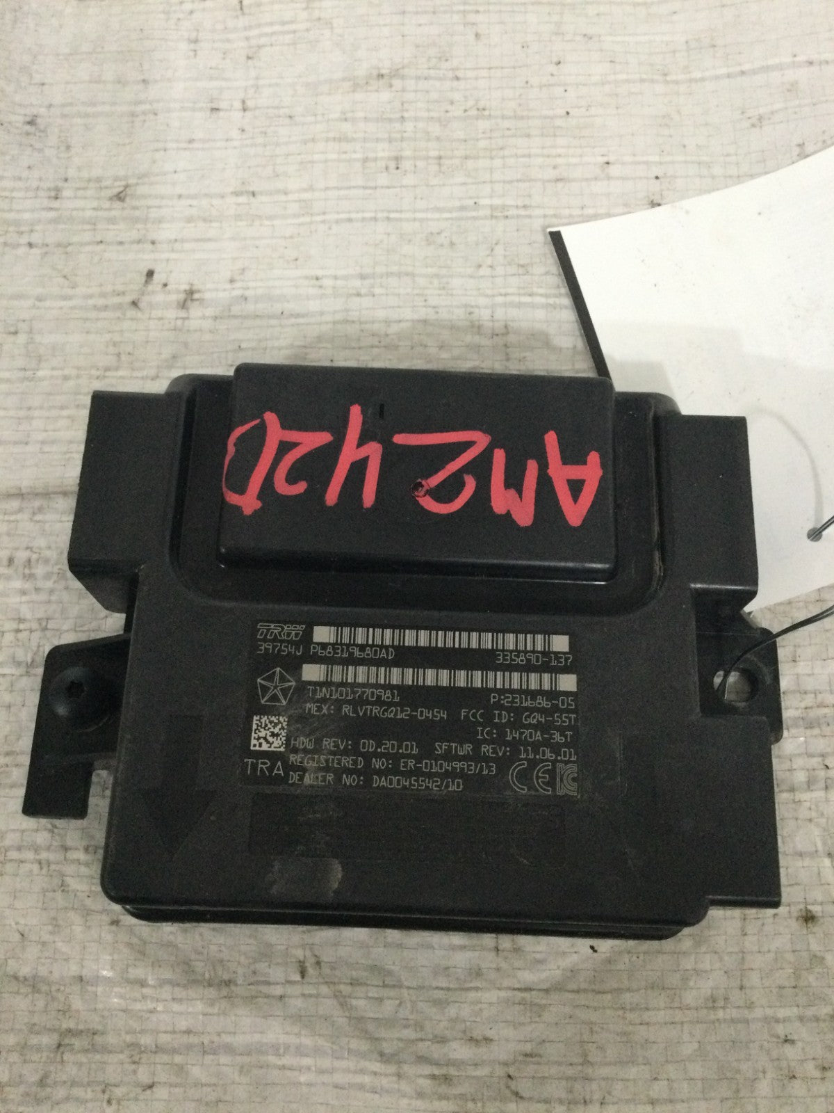 2017 Dodge Ram 3500 Hub Receiver OEM 68319680AD