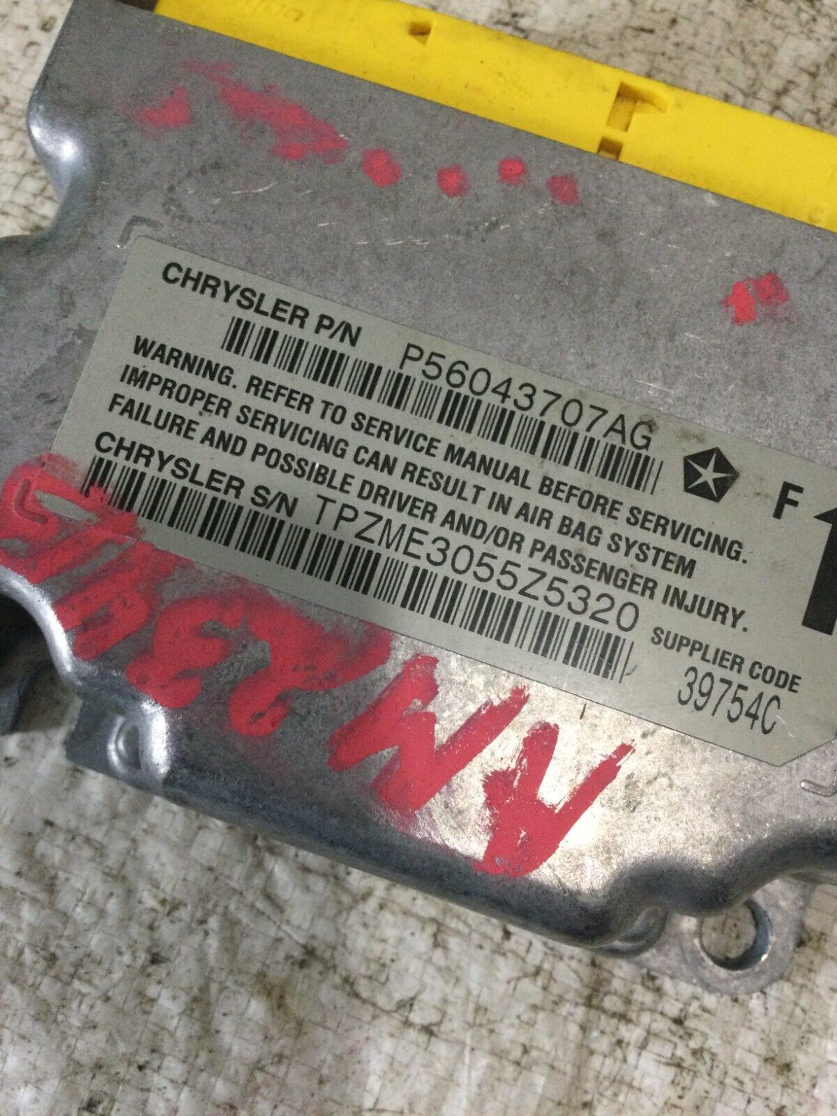 2006 Dodge Ram 1500 SRS Control Module Unit OEM 56043707AG
