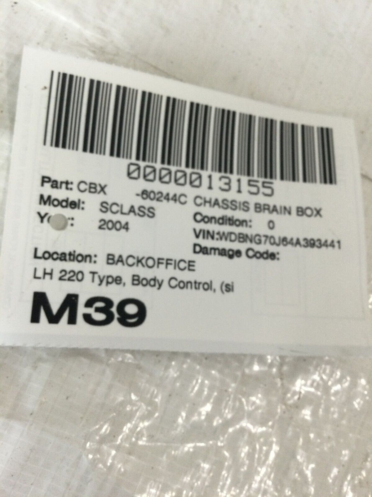 2004 Mercedes Benz S430 Front Fuse Relay Box A0325458332 OEM