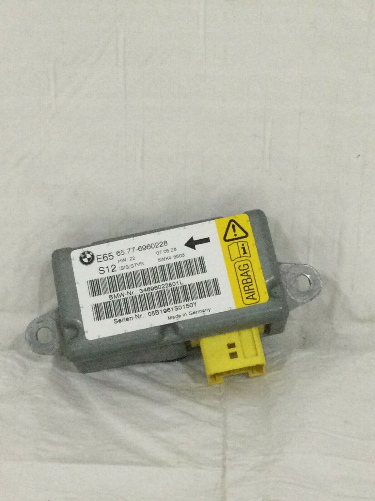 2006 BMW E65 750LI SRS Control Module OEM 6960228