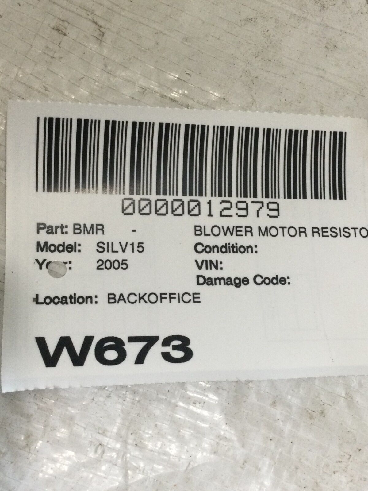 2005 Chevrolet Silverado 1500 Blower Motor Resistor 52416100 OEM