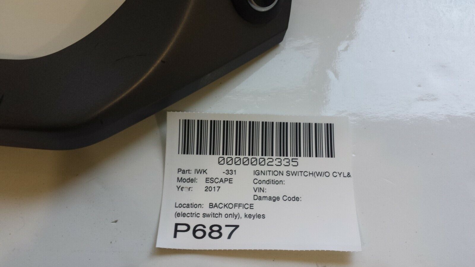 2017-2019 Ford Escape Engine Start Stop Button W/ Trim Bezel GJ4S045H93C OEM
