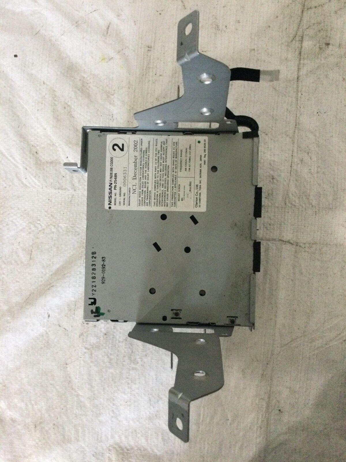 2003 03 Infiniti FX35 Radio Receiver Audio System OEM 28188CG000