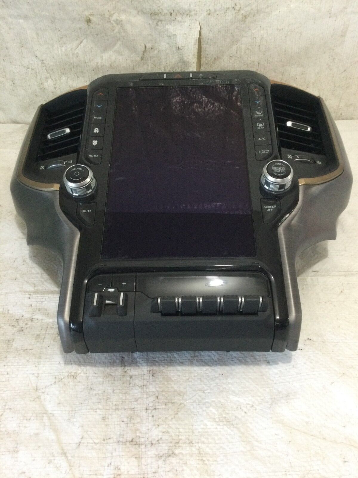 2021 Dodge Ram 3500 Longhorn Navigation Center Stack 12" Touch Screen Bezel OEM