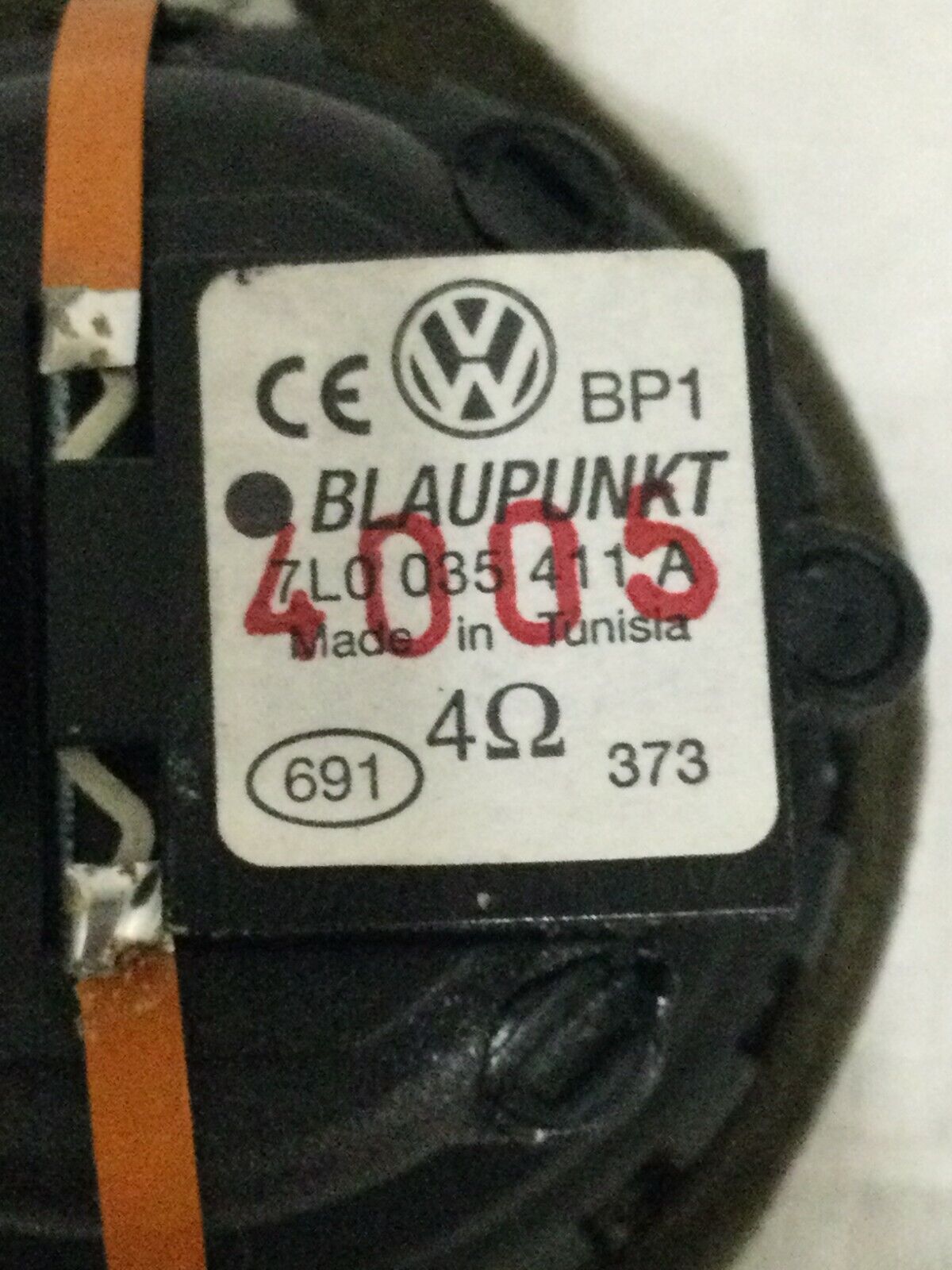 2007 Volkswagen Touareg Front Center Dash Audio Speaker OEM 7L0035411A