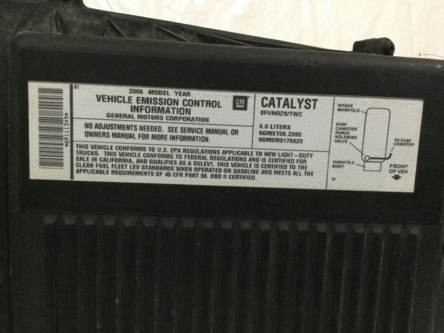 2006 Chevrolet Silverado Tahoe Air Cleaner Assembly 15279284 OEM