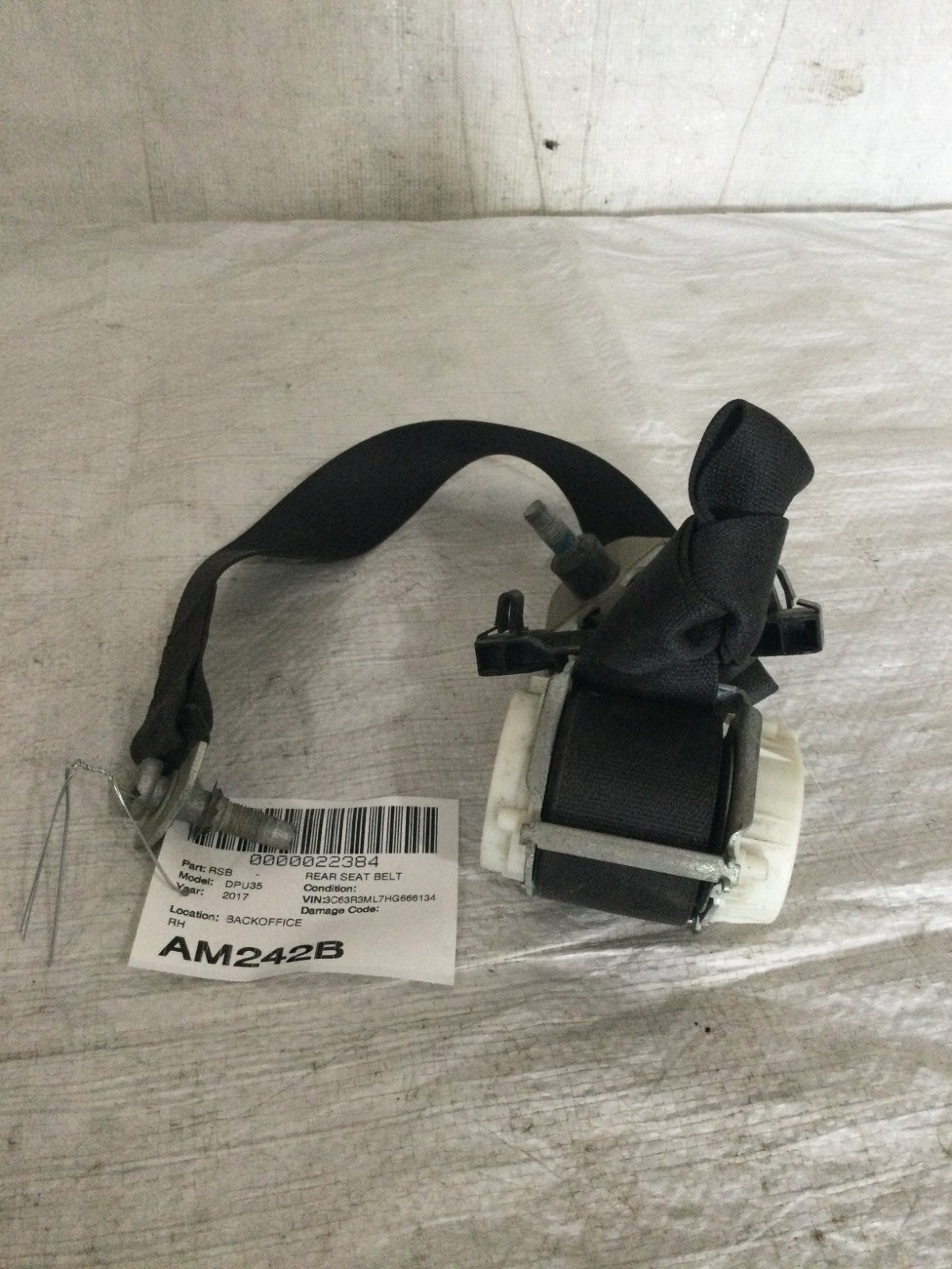 2017 Dodge Ram 3500 Rear Right Seat Belt OEM P5KS491X9AB