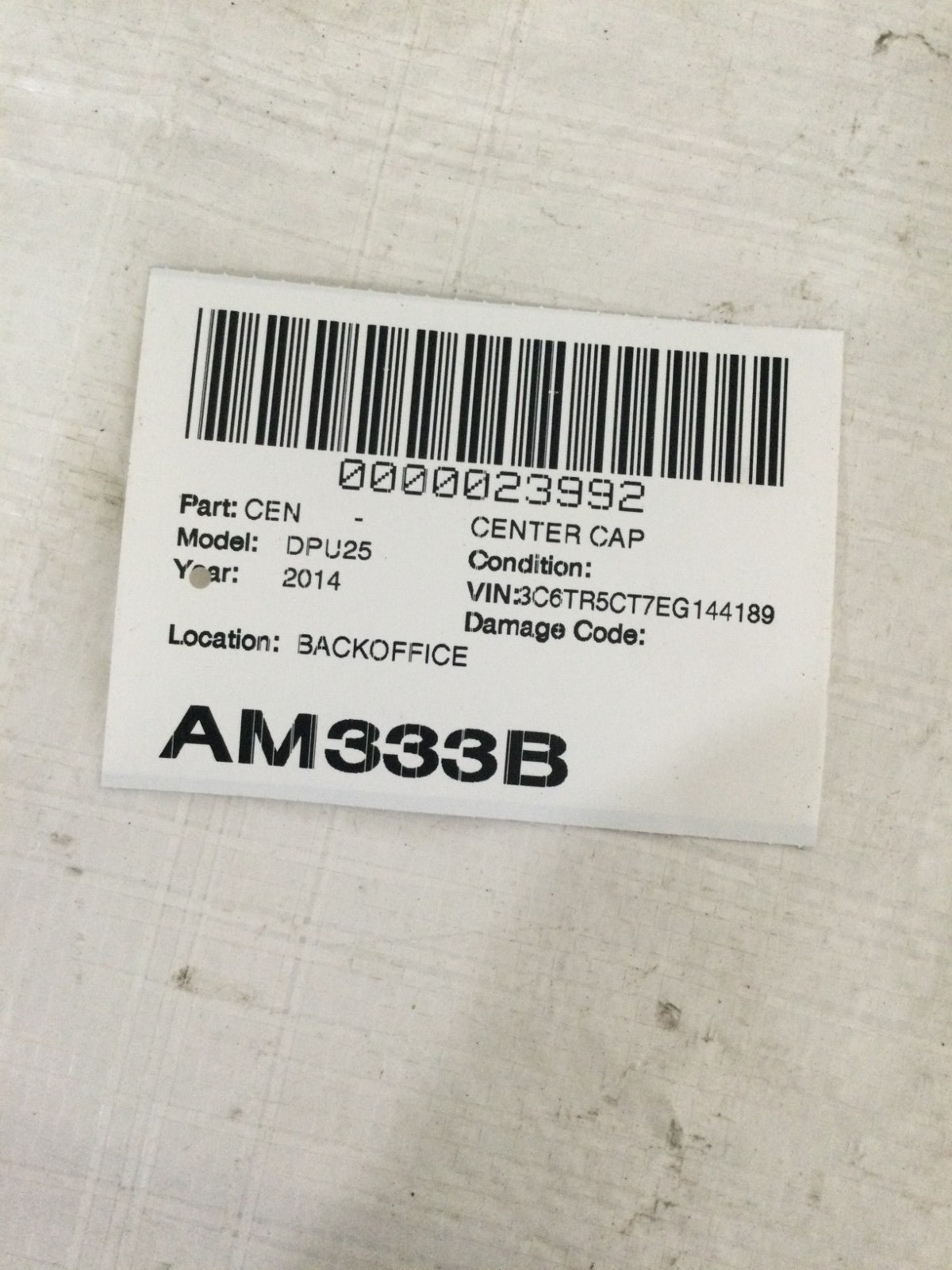 2014 Dodge Ram 2500 Center Cap Set Of 4 OEM