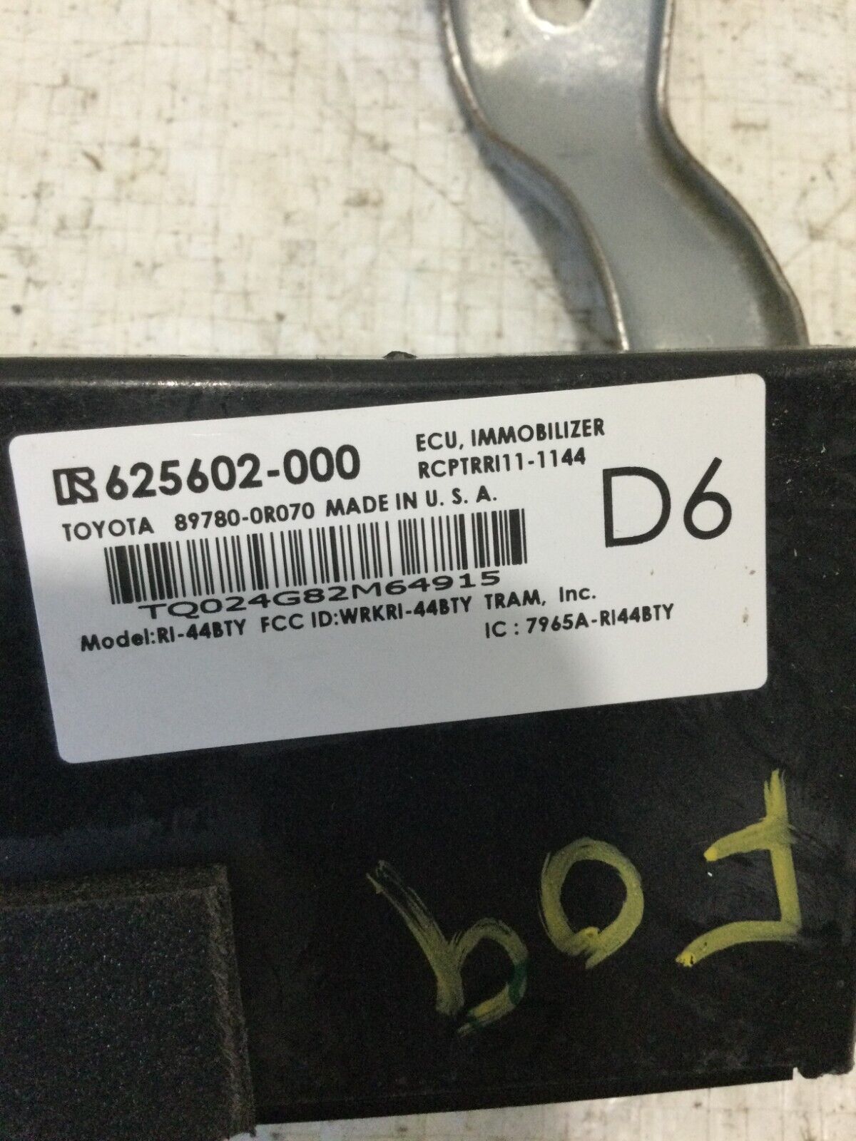 2018 Toyota  Corolla Theft Locking  Immobilizer  Control Module 625602-000 OEM