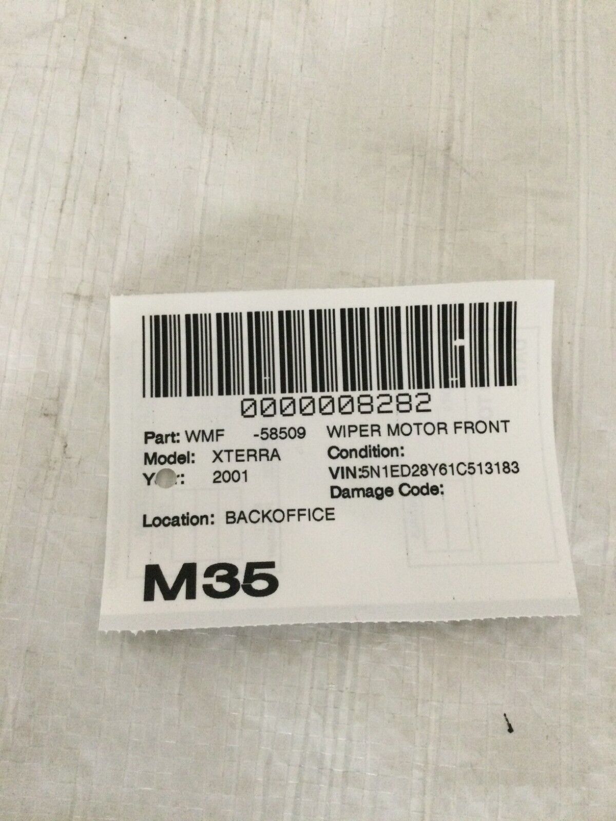 2001 Nissan Xterra Frond Windshield Wiper Motor OEM