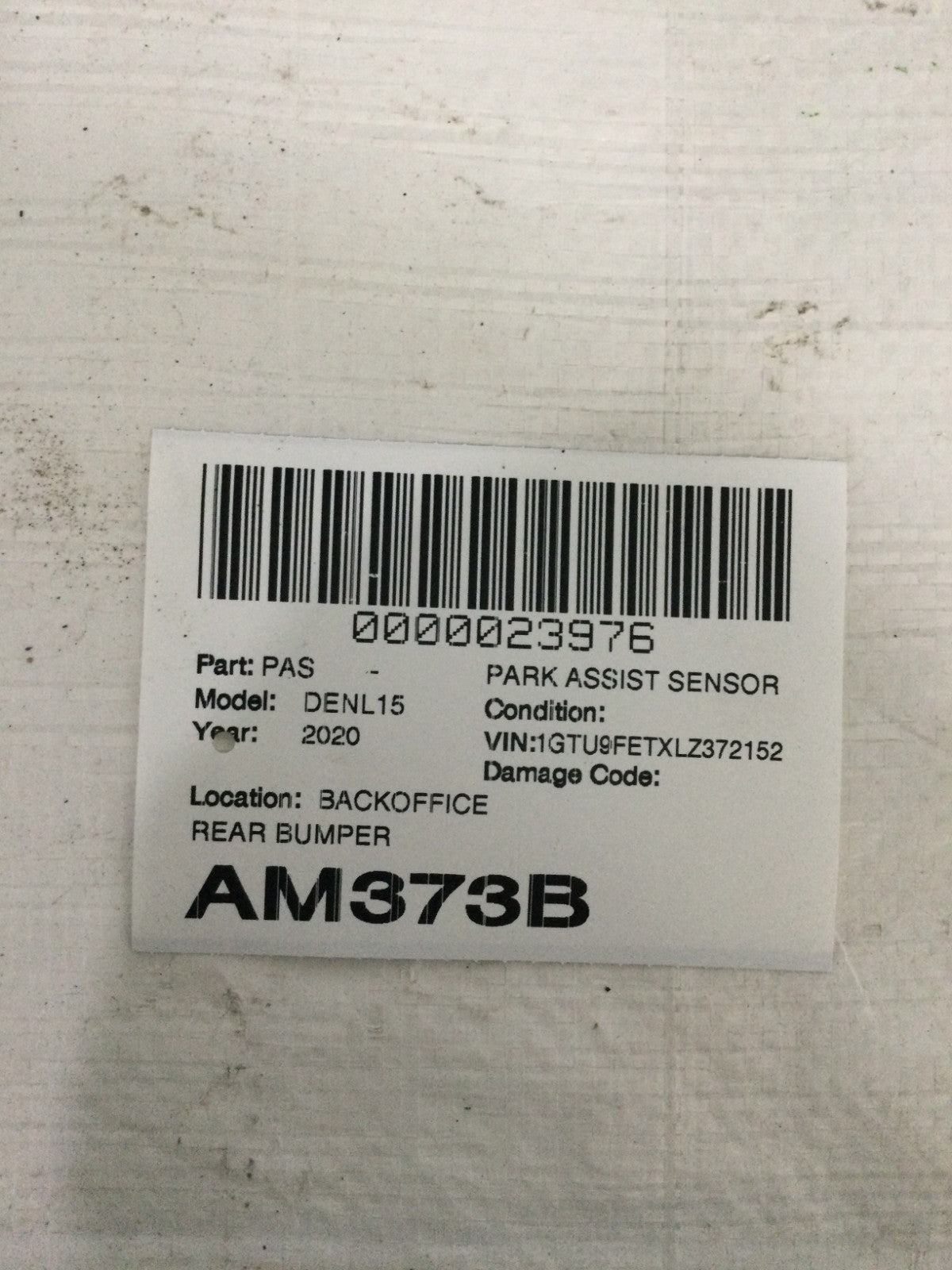 2020 Sierra Denali 1500 Rear Park Assist Wiring Harness OEM MARKED DAMAGE