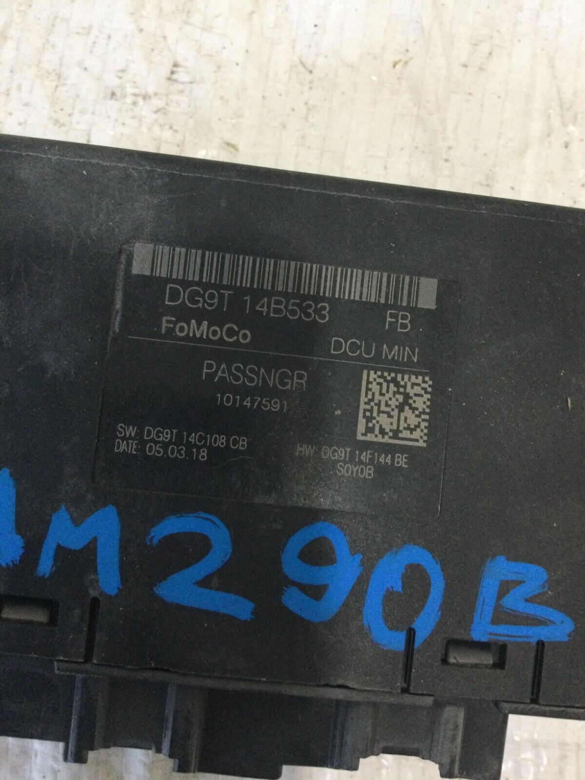 2018 Ford F-150 F150 Front Right Door Control Module OEM DG9T 14B533
