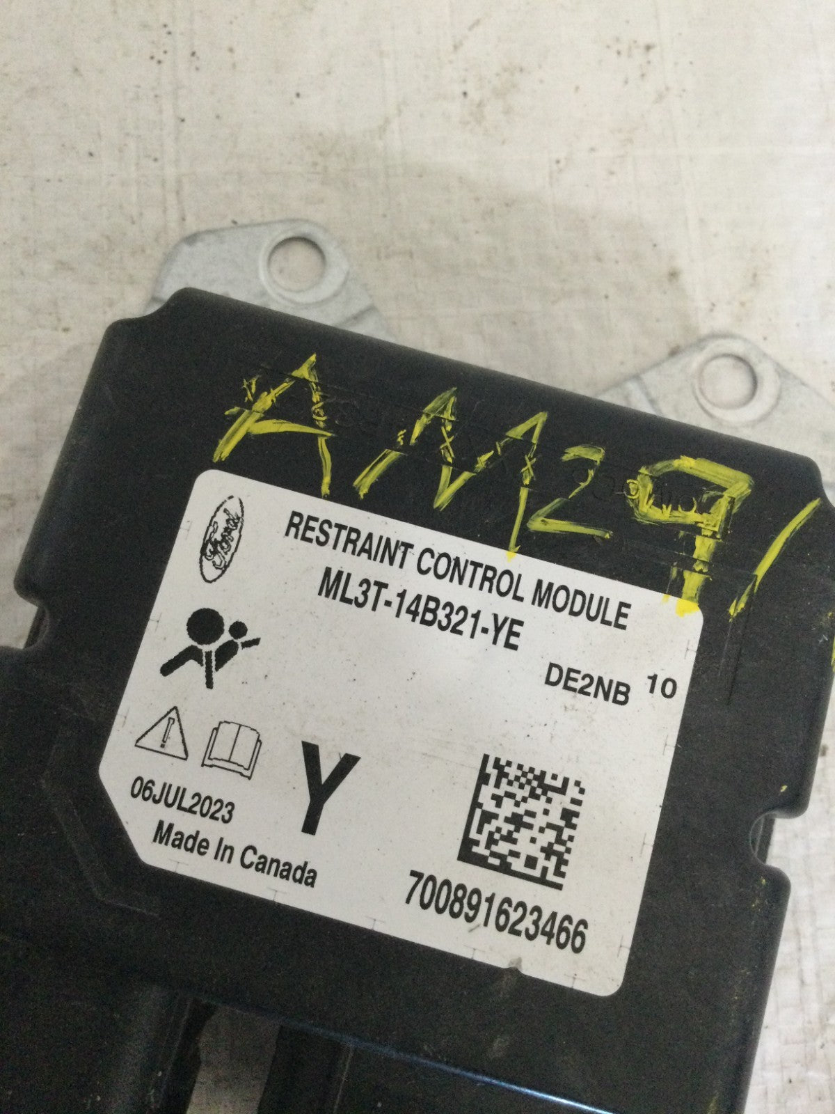 2023 Ford F150 F-150 Restraint Control Module OEM ML3T-14B321-YE