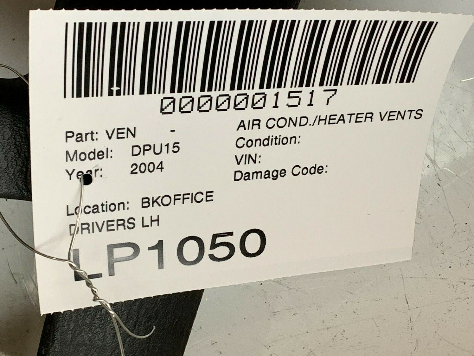 2004-2005 Dodge Ram 1500 Dash Left Air Vent OEM