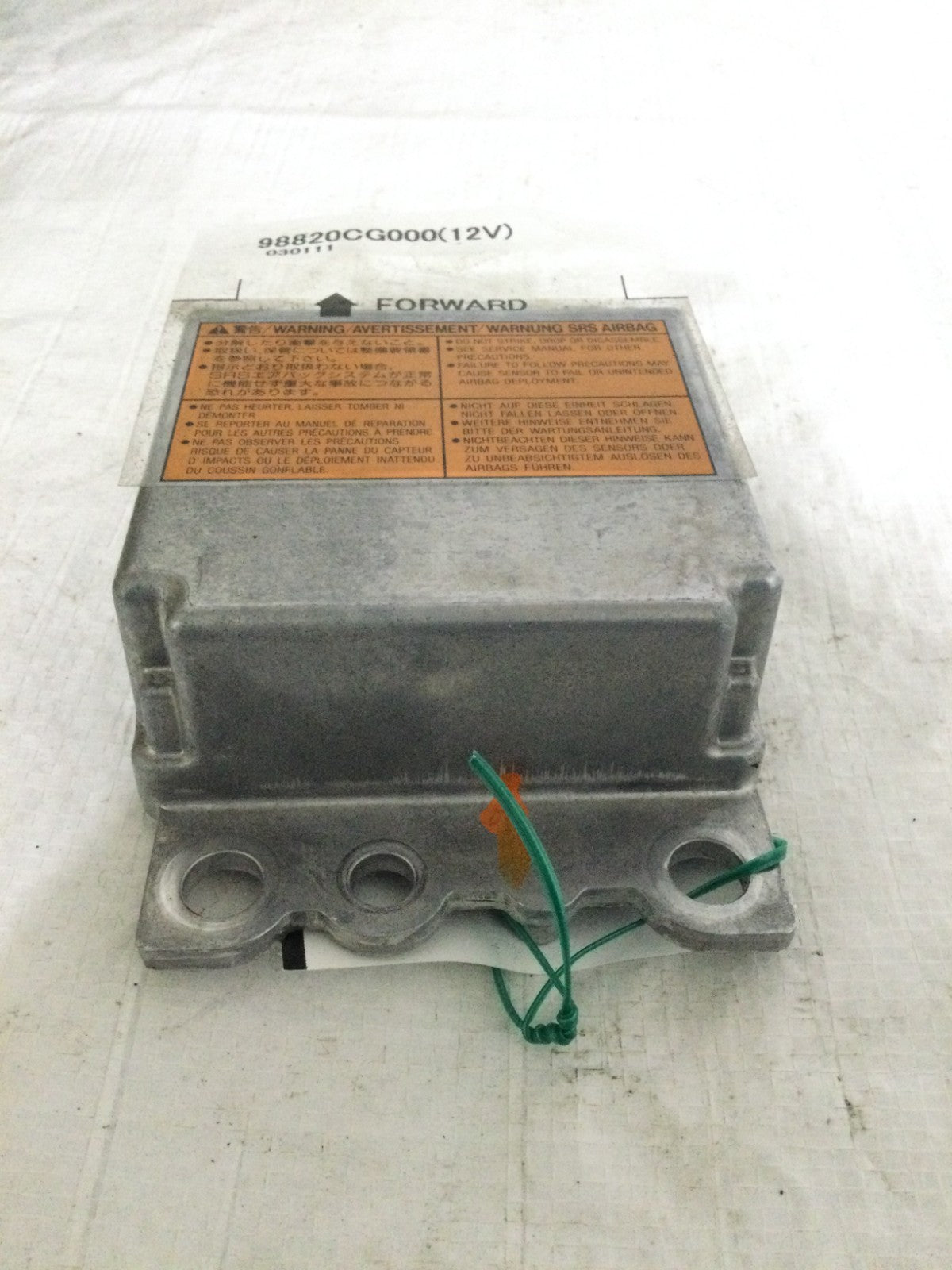 2003 Infiniti FX35 SRS Computer Control Module OEM 98820CG000