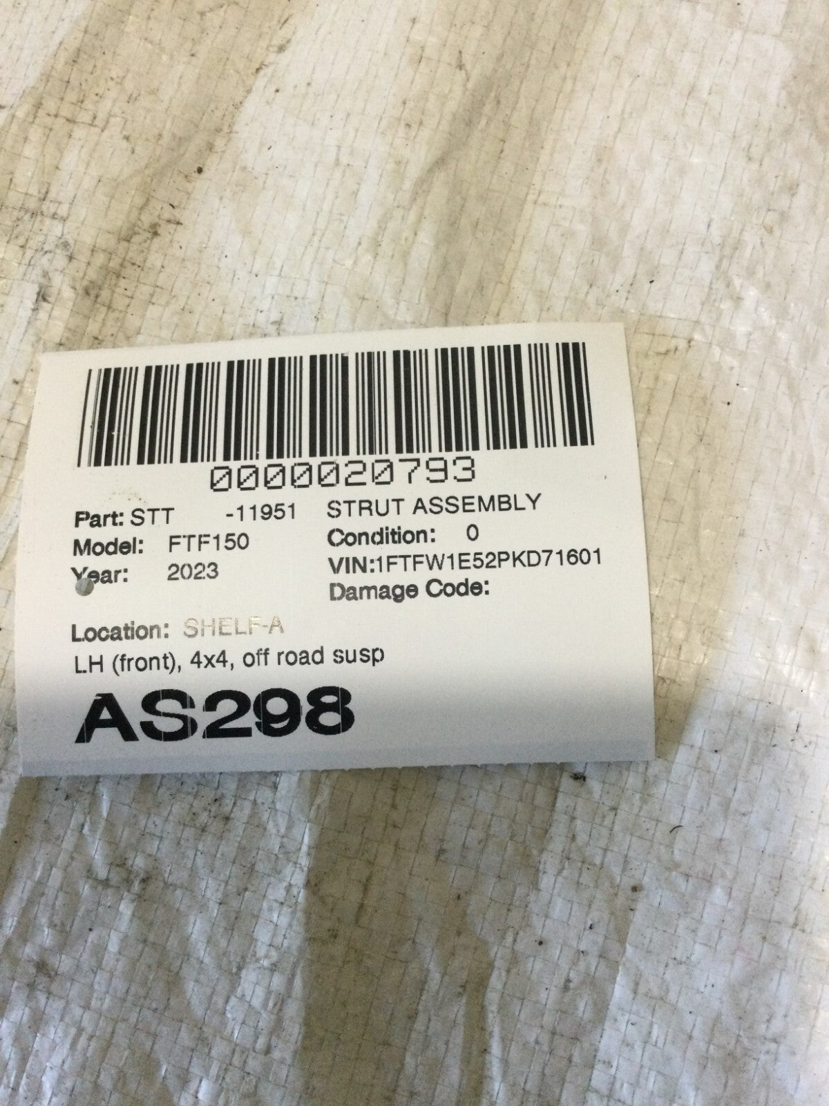 2021-2023 Ford F-150 F150 Front Driver Left Strut Shock Spring Absorber OEM