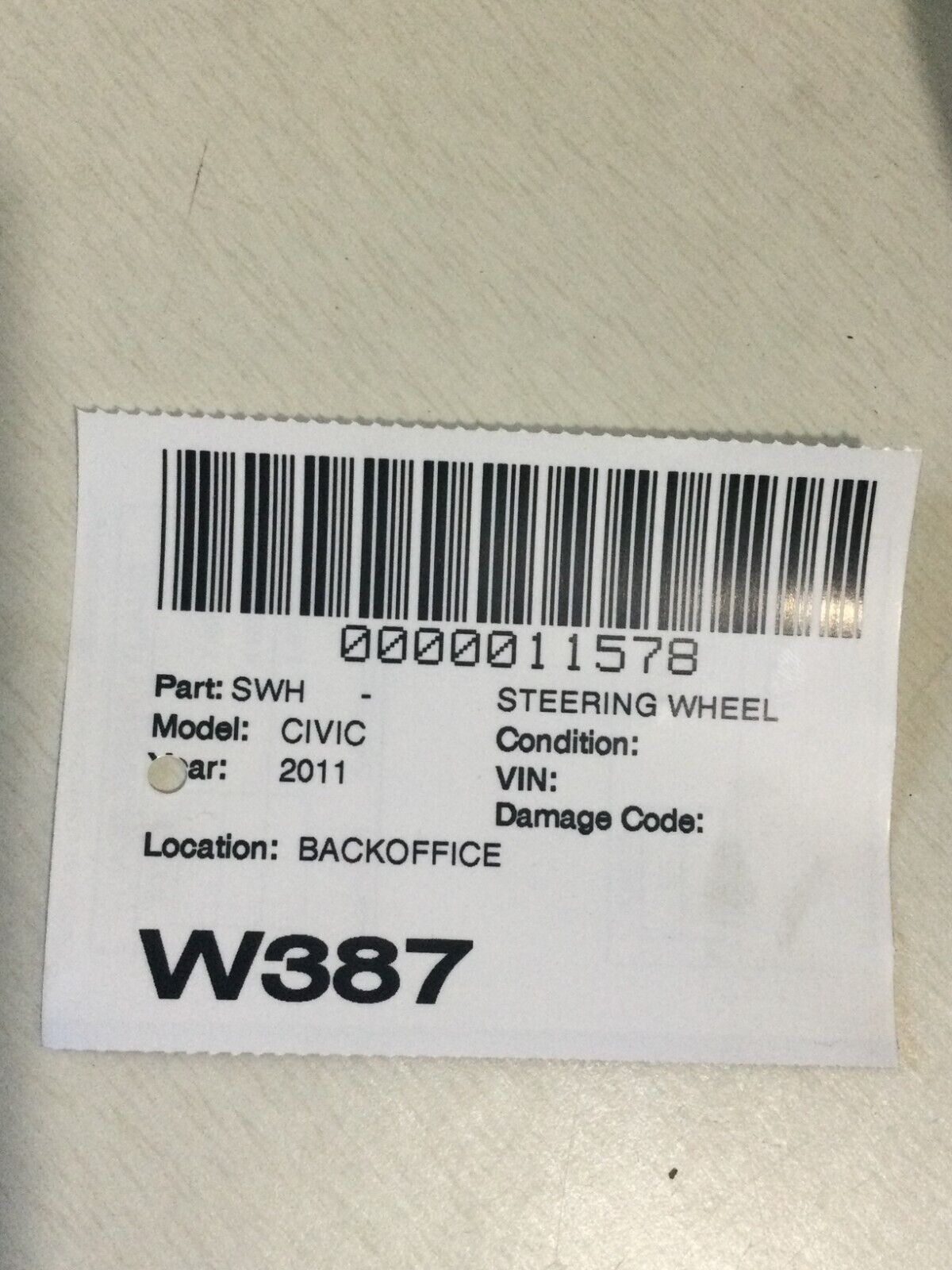 2006-2011 Honda Civic Strng Wheel W/ Control Buttons OEM