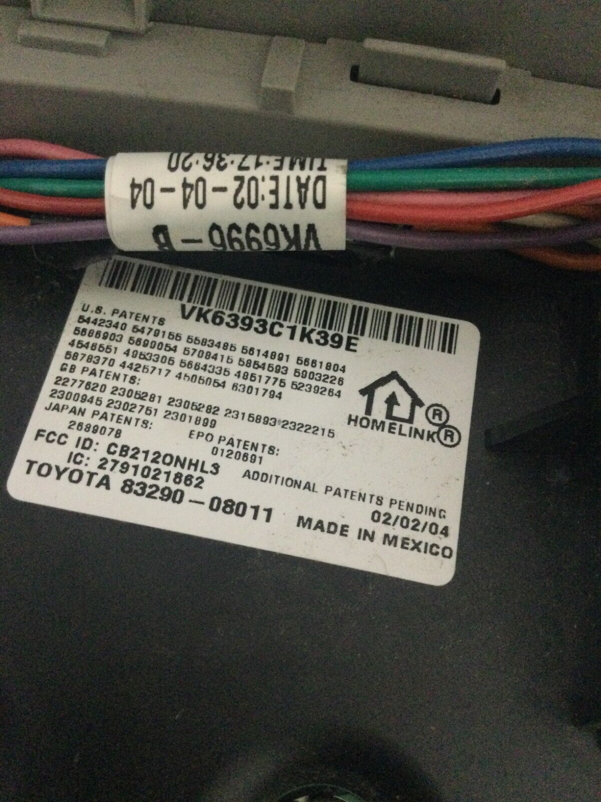 2004 Toyota Sienna Overhead Roof Console Interior Dome Light 83290-08011 OEM