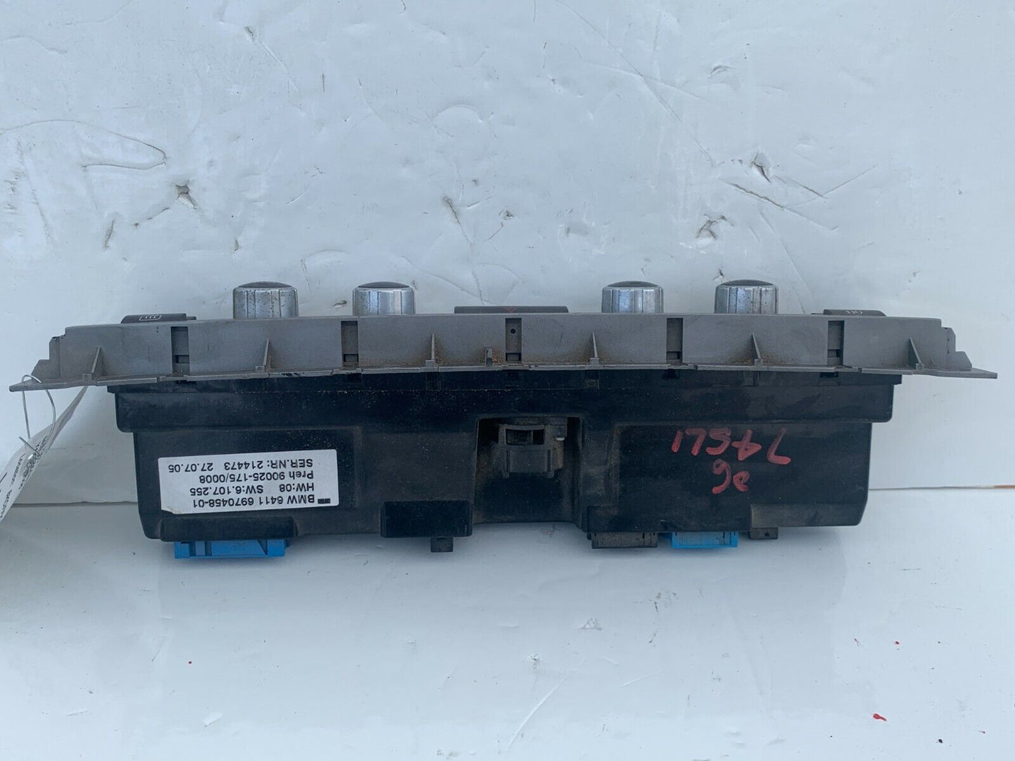 2006-2008 BMW 750I Ac Heater Climate Control Unit 6970458 OEM