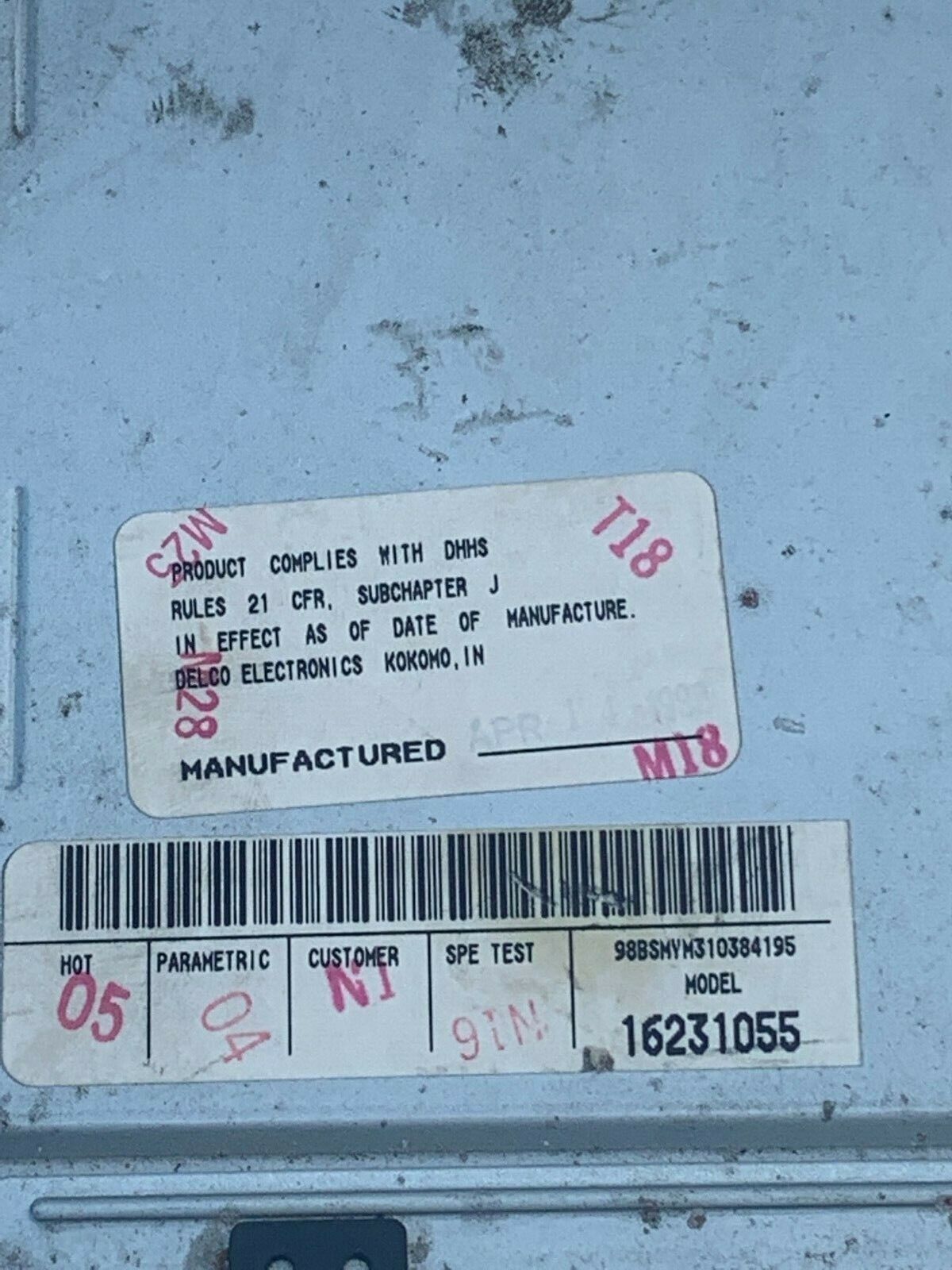 2000-2002 Chevy Silverado 1500 Single CD DVD Player Changer Receiver 16231055 OE