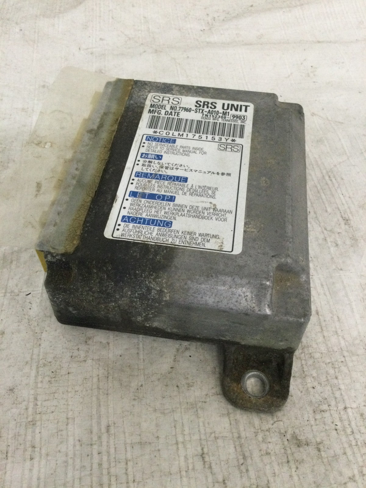 2007 Acura MDX SRS Control Module OEM 77960-STX-A010-M1