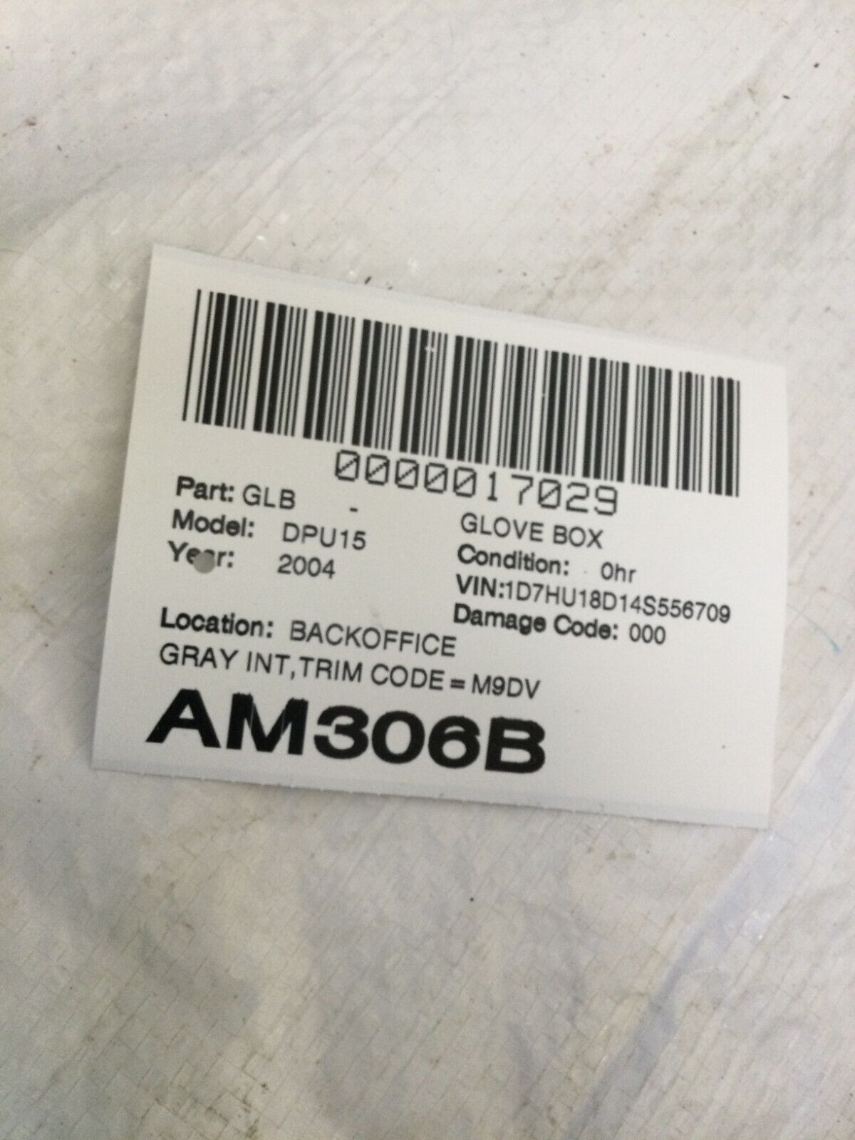 2002-2005 Dodge Ram 2500 Glove Box Assembly OEM 5GT18TRM