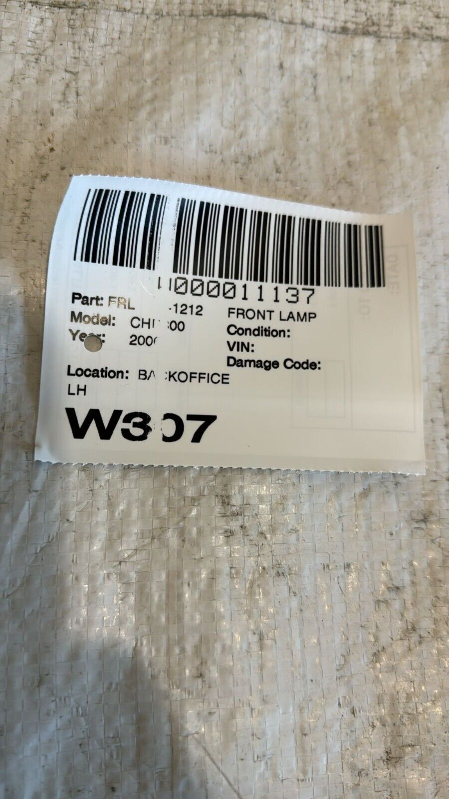 2005-2007 Chrysler 300 Fog Light Lamp OEM
