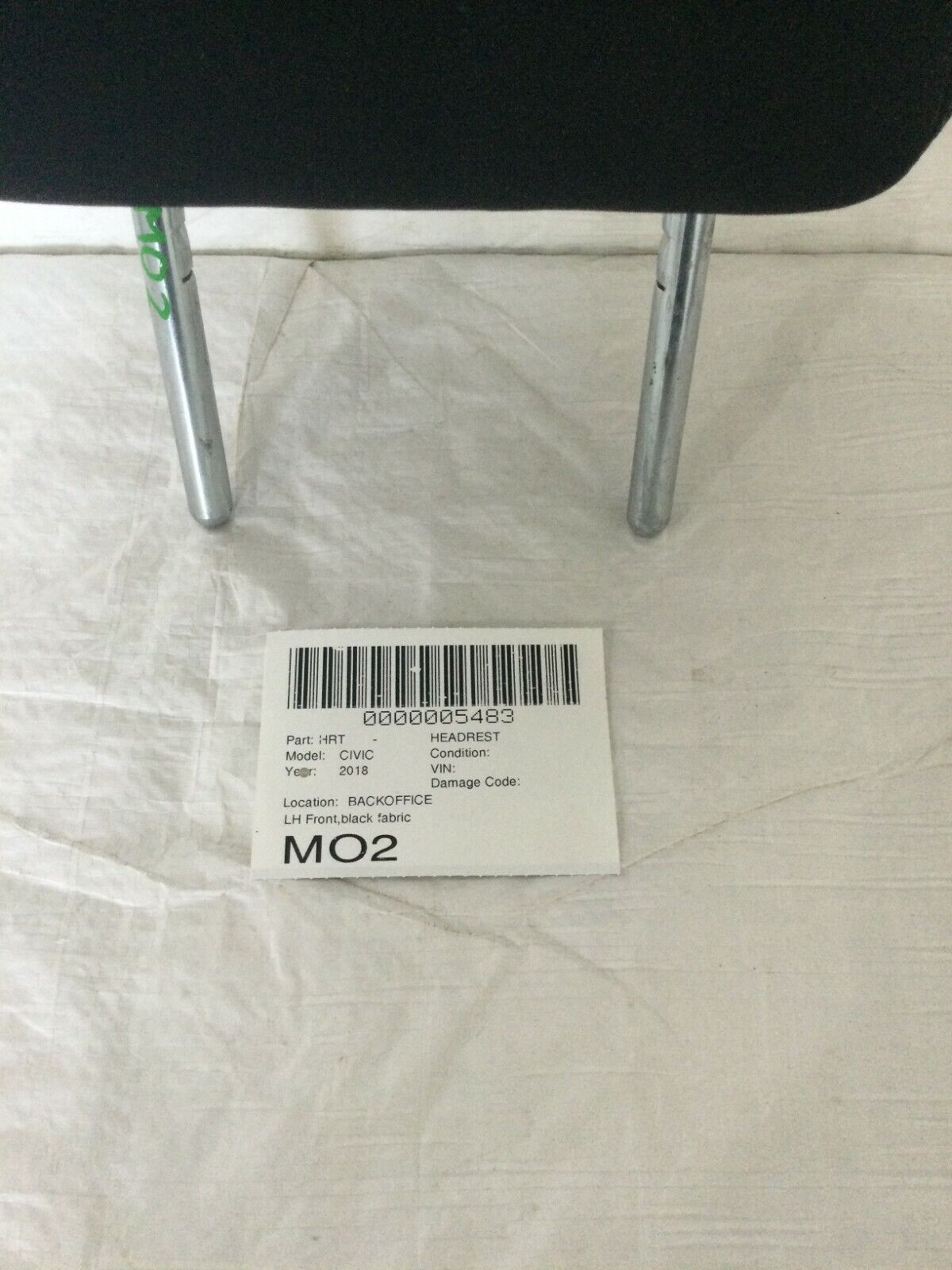 2018 Honda Civic Headrest Front Left Driver OEM