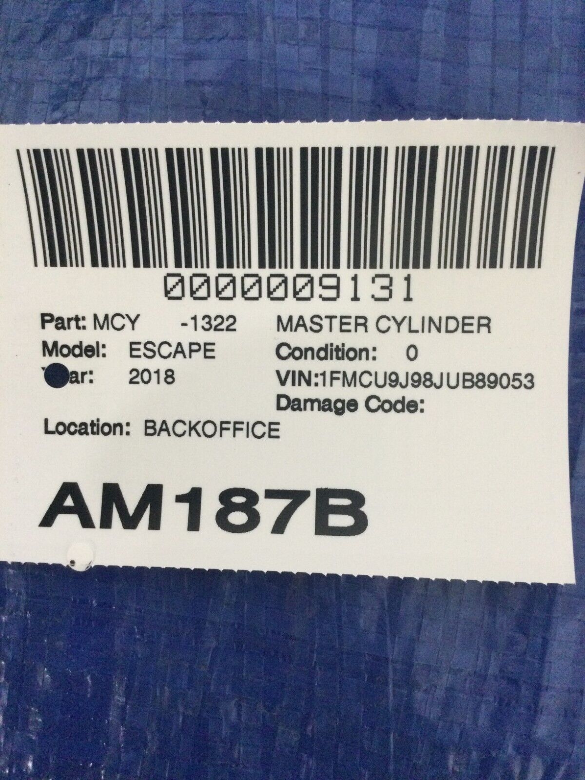 2018 Ford Escape Master Brake Cylinder W/ Reservoir OEM EV61-2140-P 2.0L