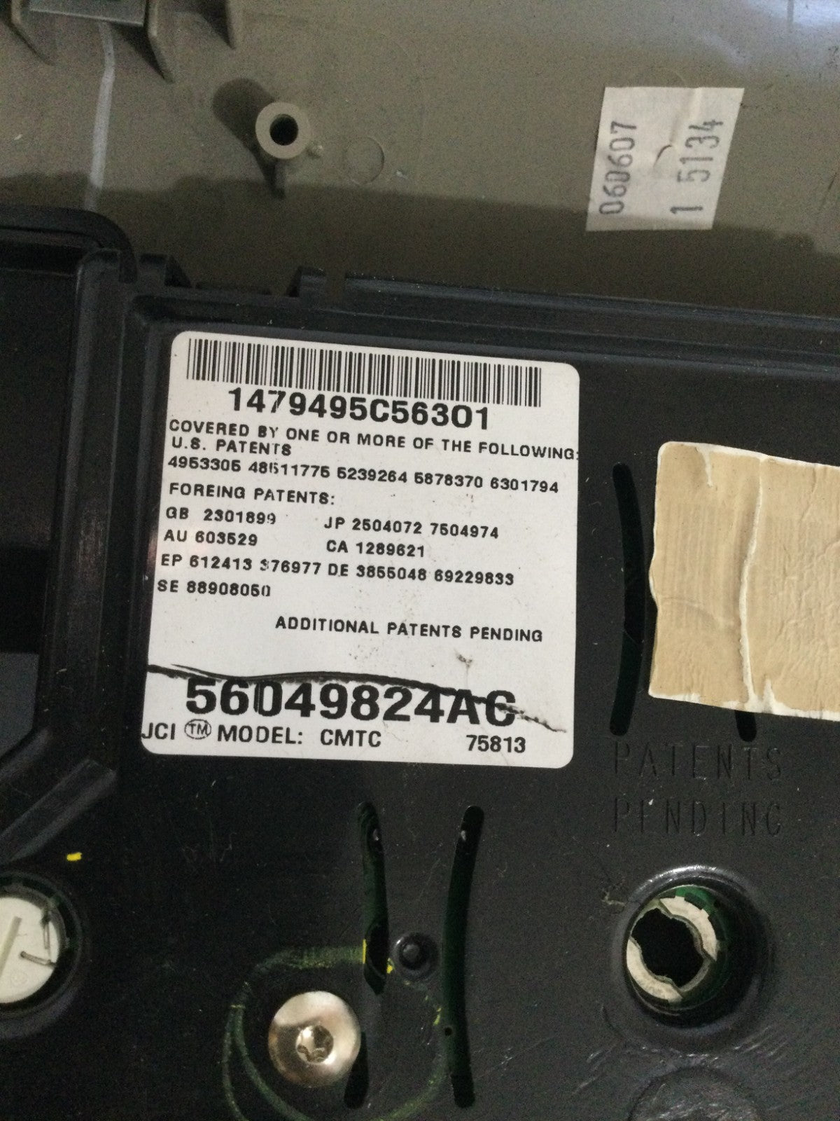 2006-2008 Dodge Ram 1500 Digital Overhead Console Dome Map OEM 56049824AC